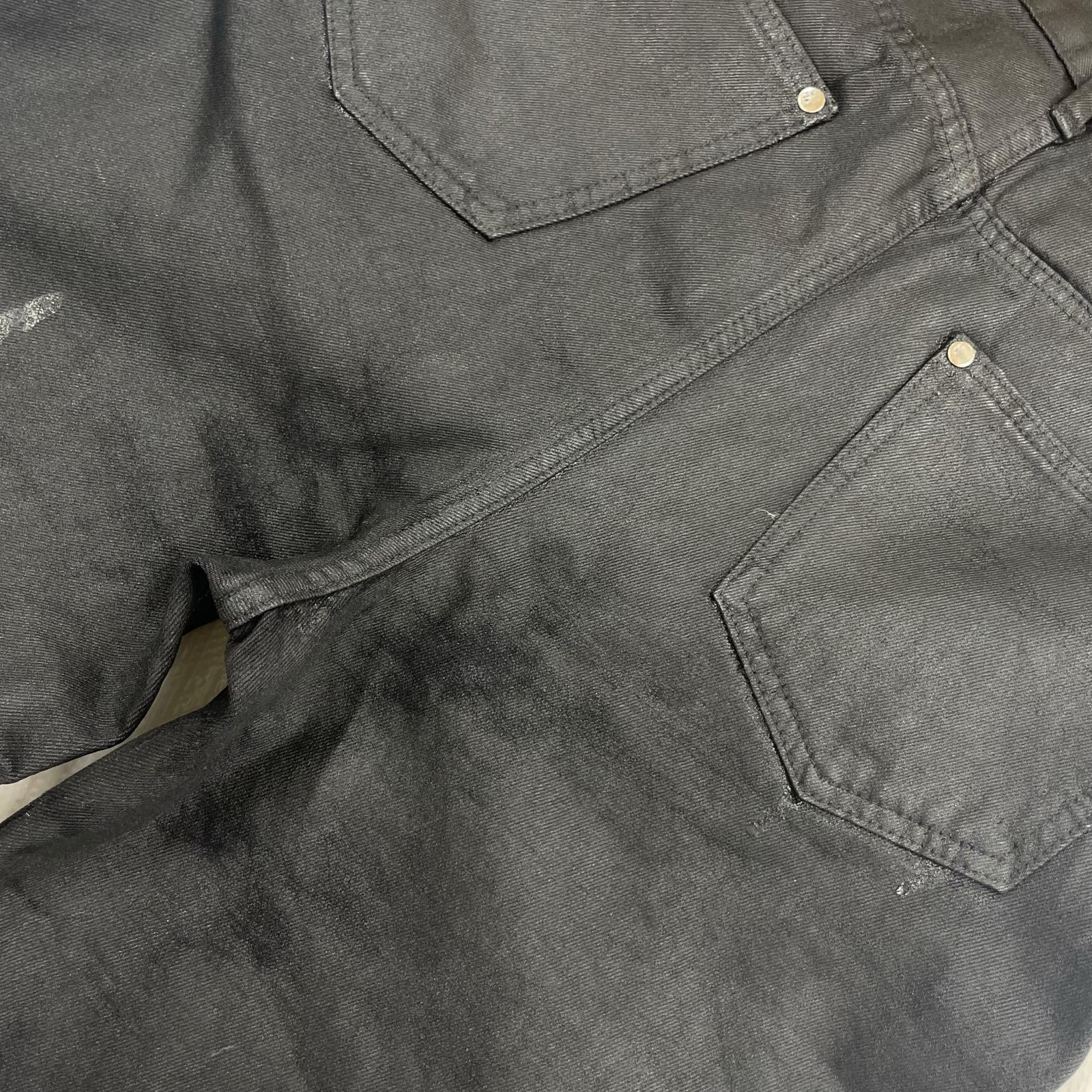 デニムパンツ vanishv coatedpants ブラック