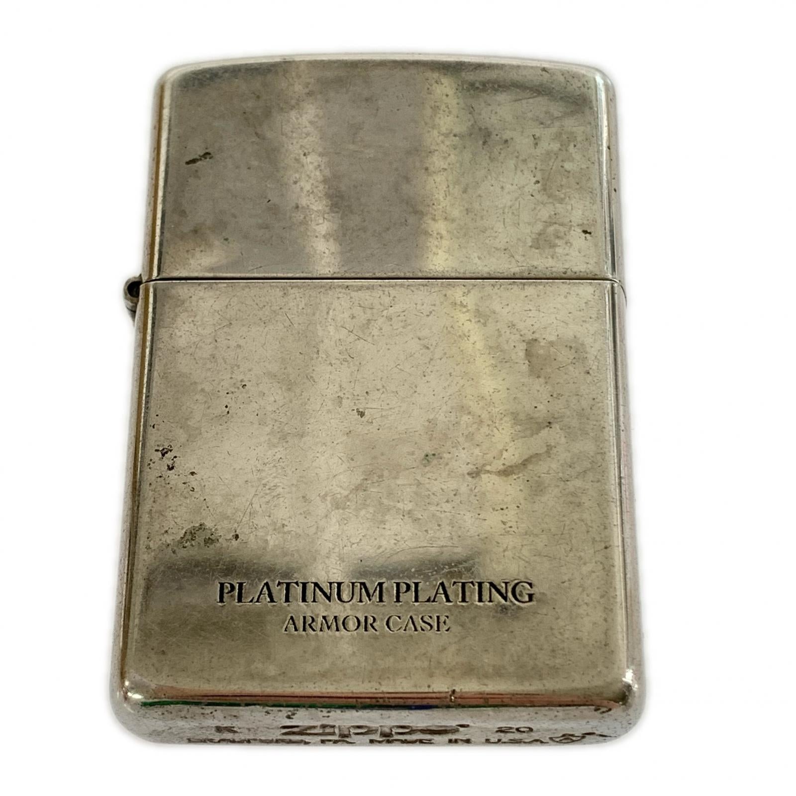 ライター 20年製 PLATINUM PLATING ARMOR CASE シルバー