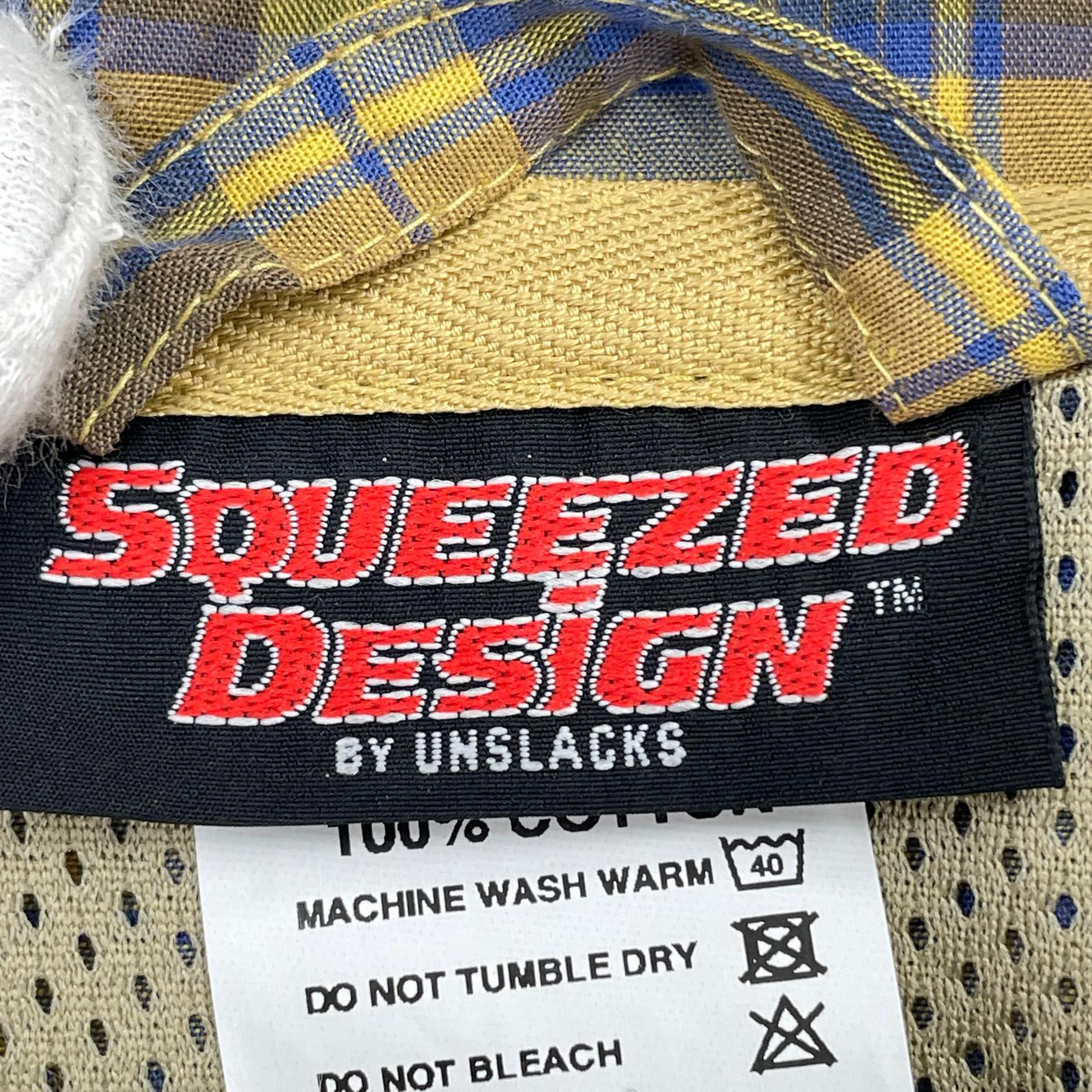 パーカー squeezed design チェック ハーフジップ 2