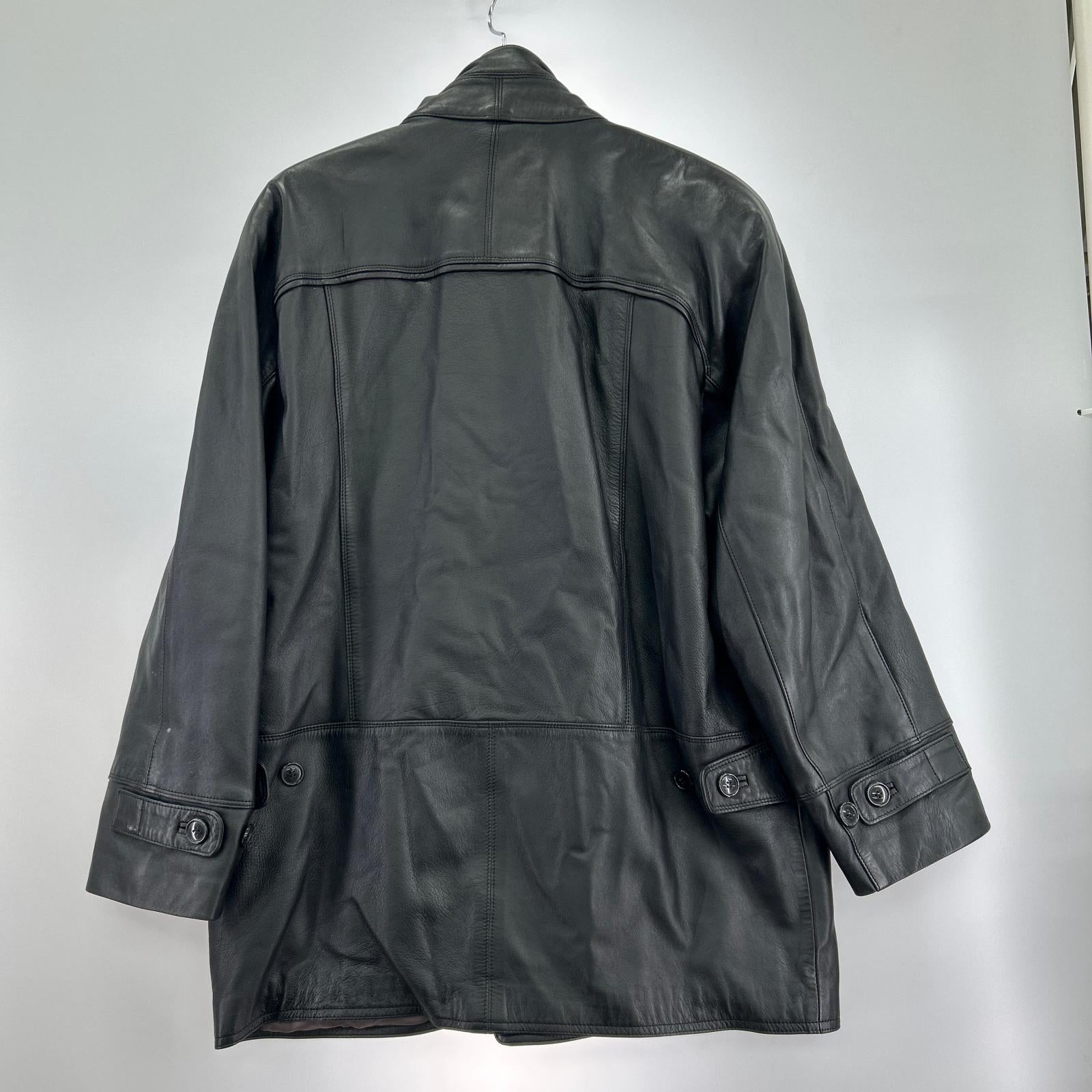 レザージャケット OLD レザーカーコート ブラック