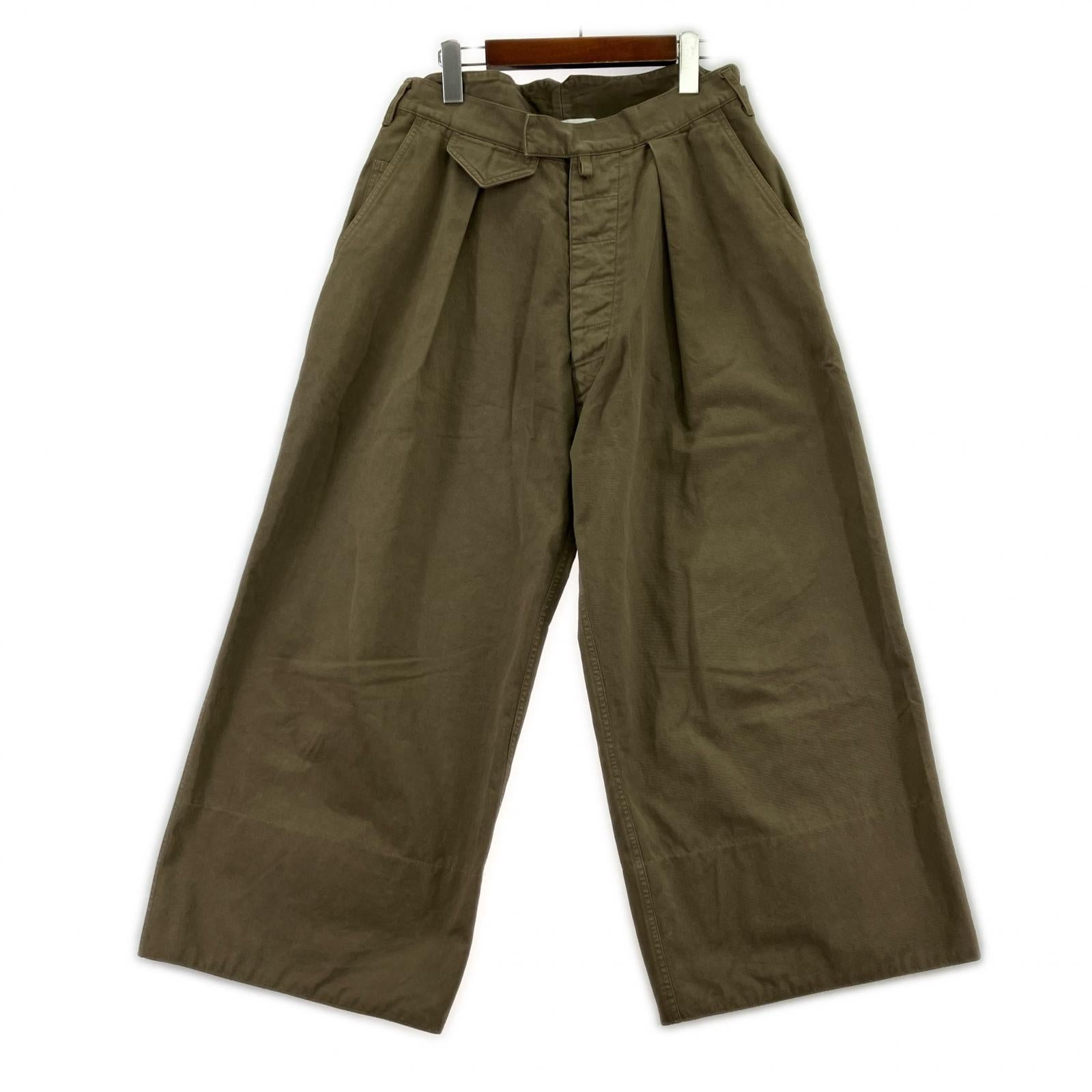 パンツ KATHARINE HAMNETT×YOKE Organic Cotton Wide-leg Work Pants (W34) カーキ