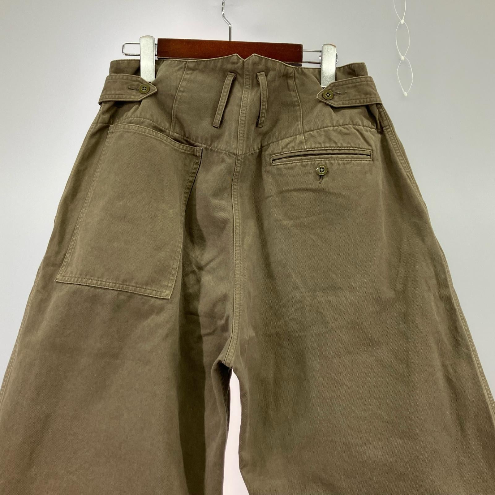 パンツ KATHARINE HAMNETT×YOKE Organic Cotton Wide-leg Work Pants (W34) カーキ
