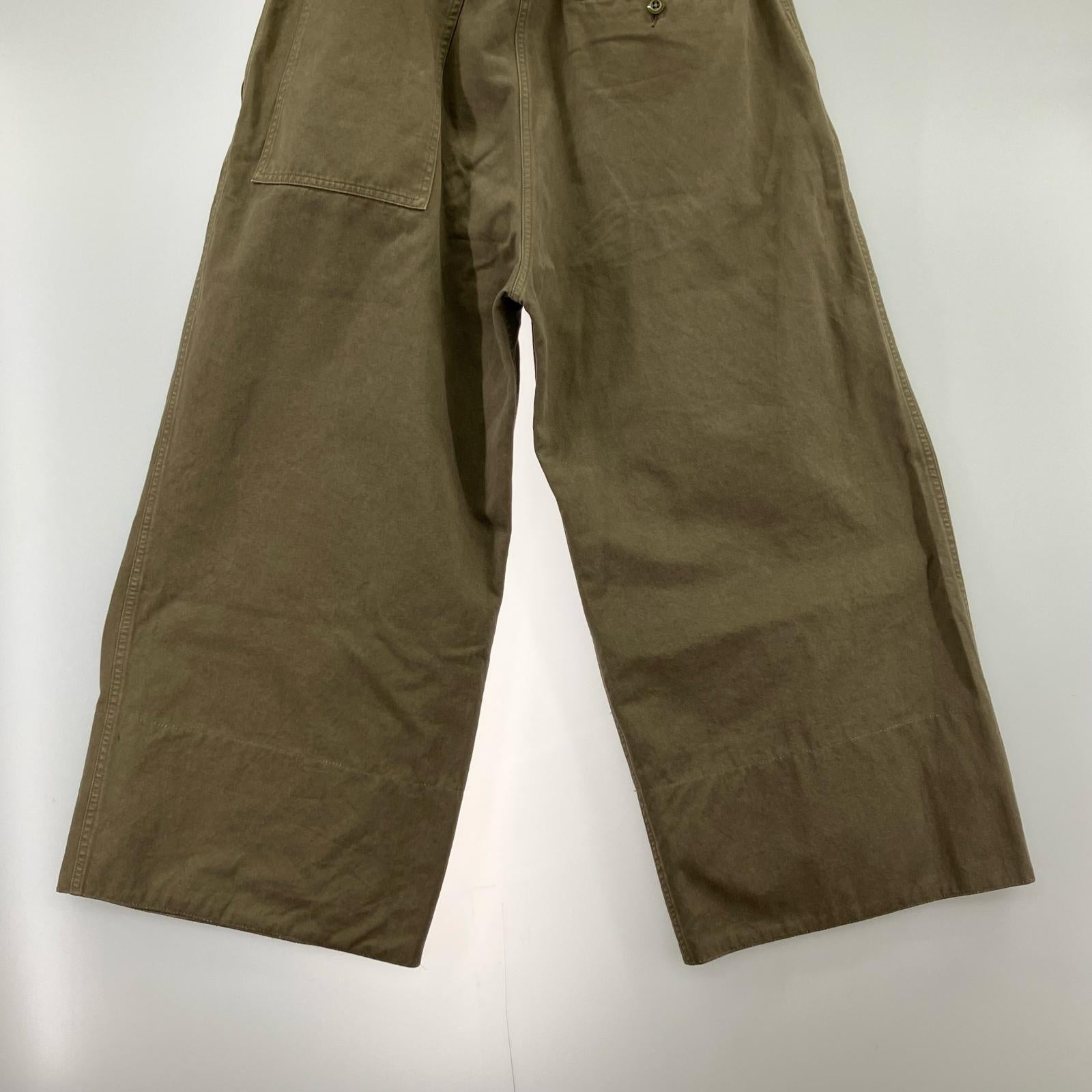 パンツ KATHARINE HAMNETT×YOKE Organic Cotton Wide-leg Work Pants (W34) カーキ