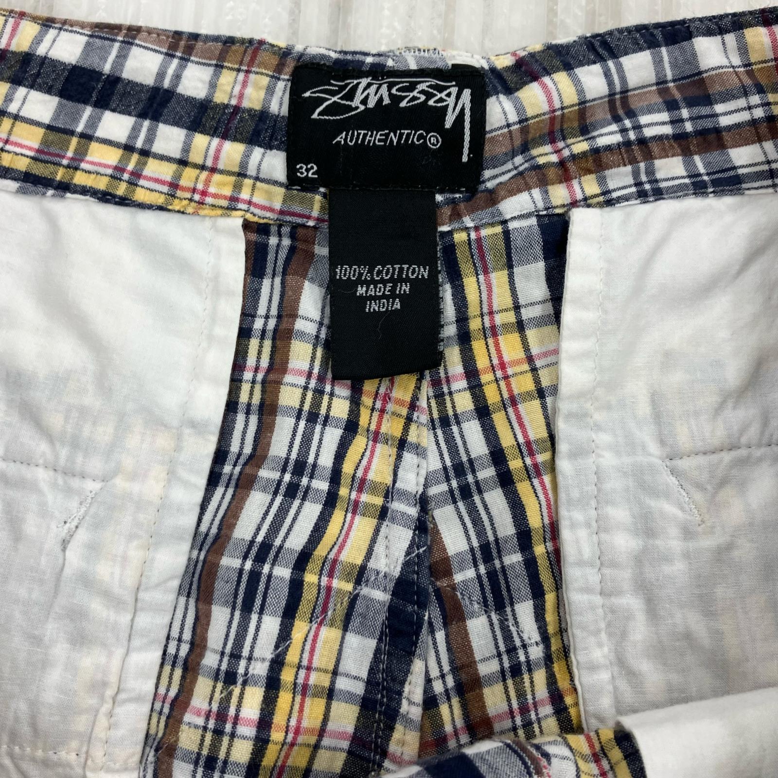 ショートパンツ 00s STUSSY カーゴショーツ マドラスチェック (32) 32