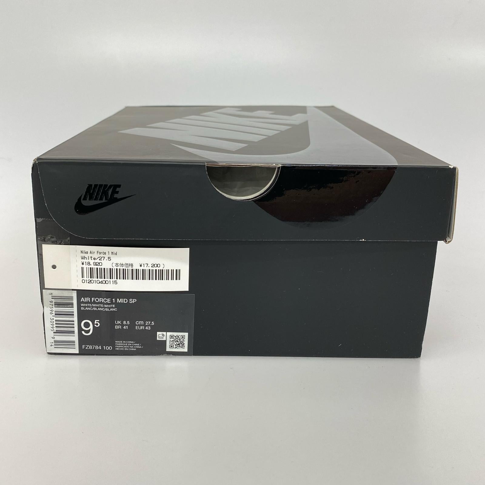 スニーカー NIKE AIR FORCE 1 MID SP 27.5cm (US9 1/2 UK9 EU45) ホワイト