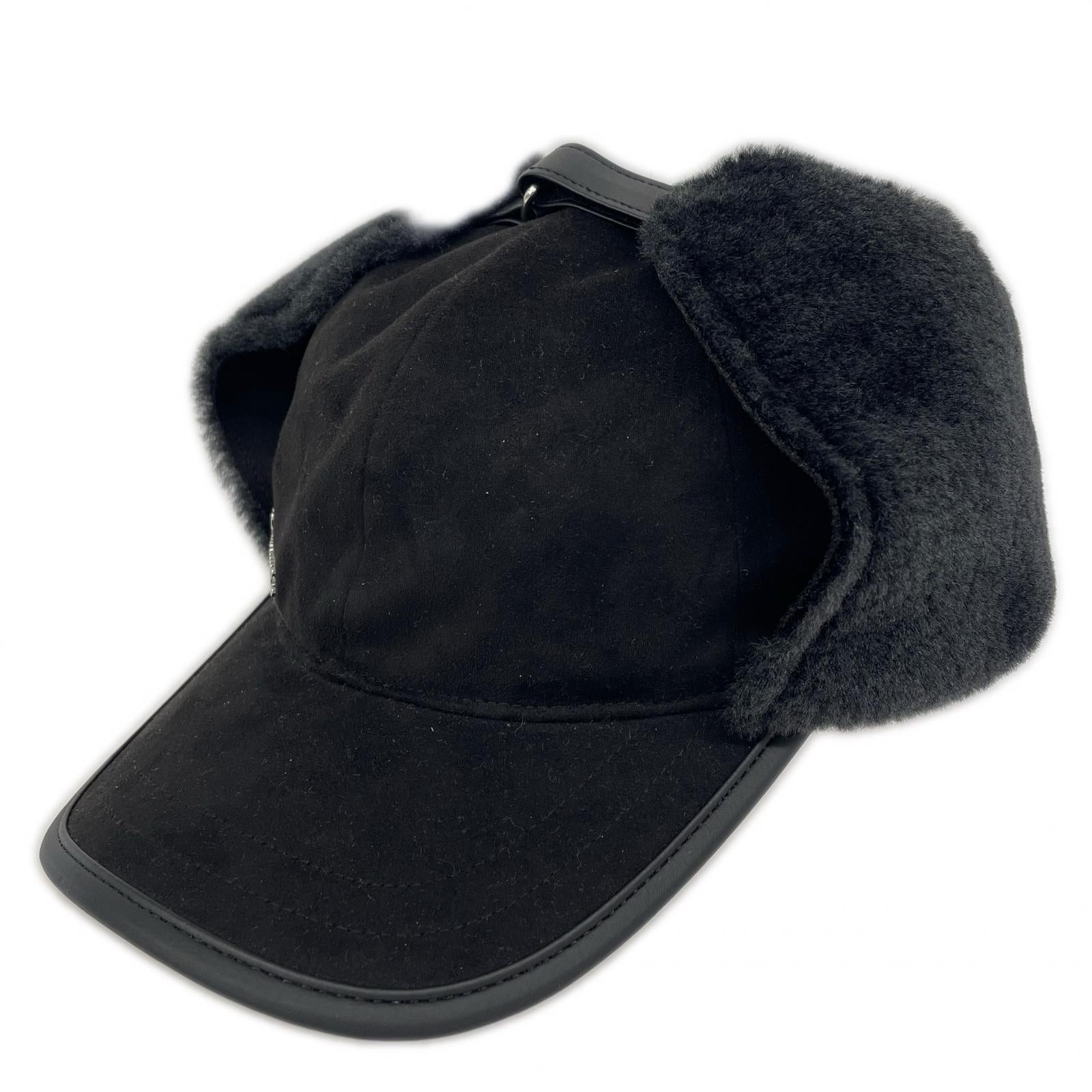 キャップ 22FW Shearling Earflap 6-Panel BLK ブラック