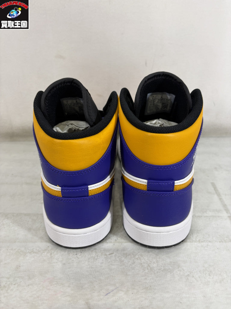 スニーカー Nike Air Jordan 1 Mid Lakers 27.0㎝