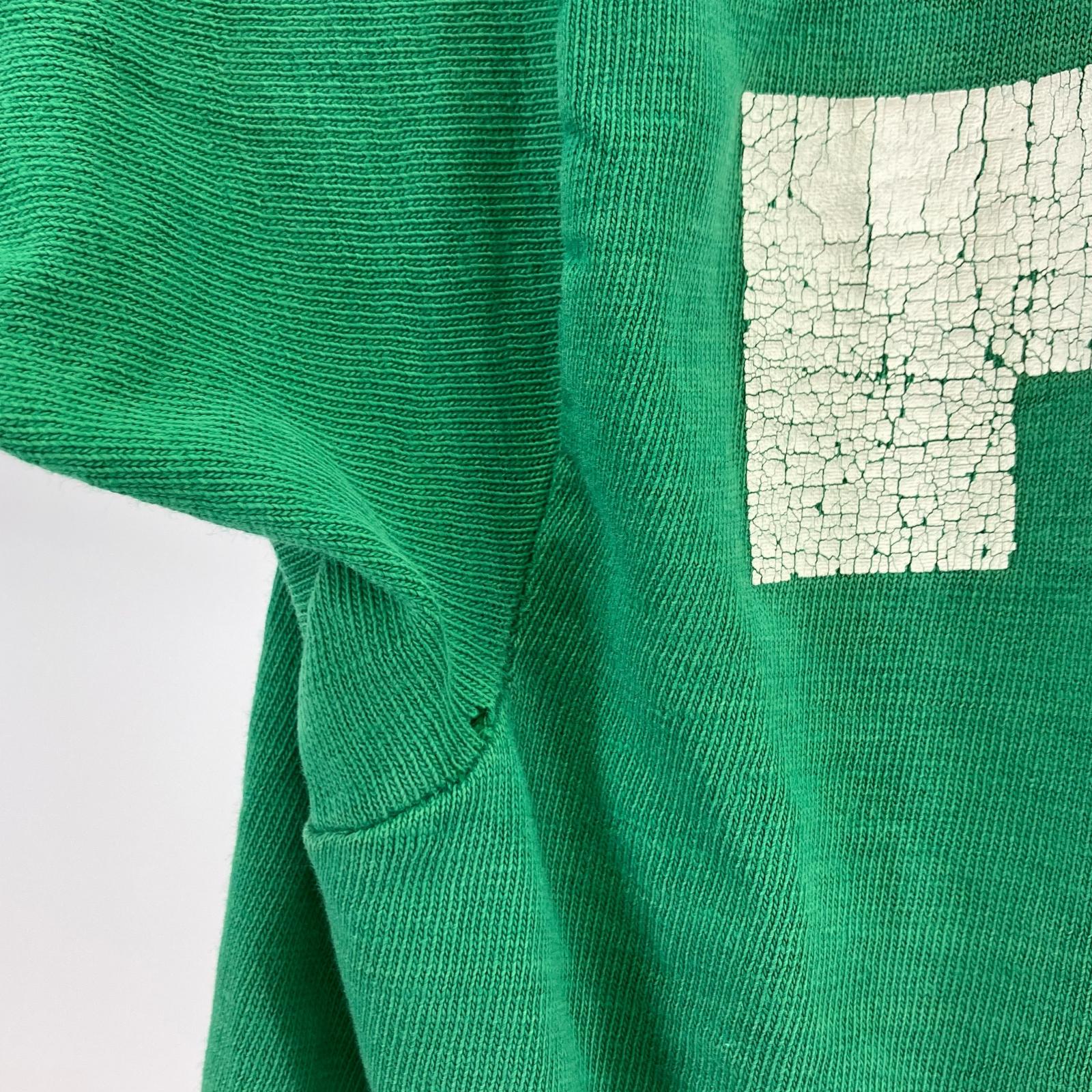 長袖Ｔシャツ 70s バータグ フットボールTEE 緑 (S) S グリーン