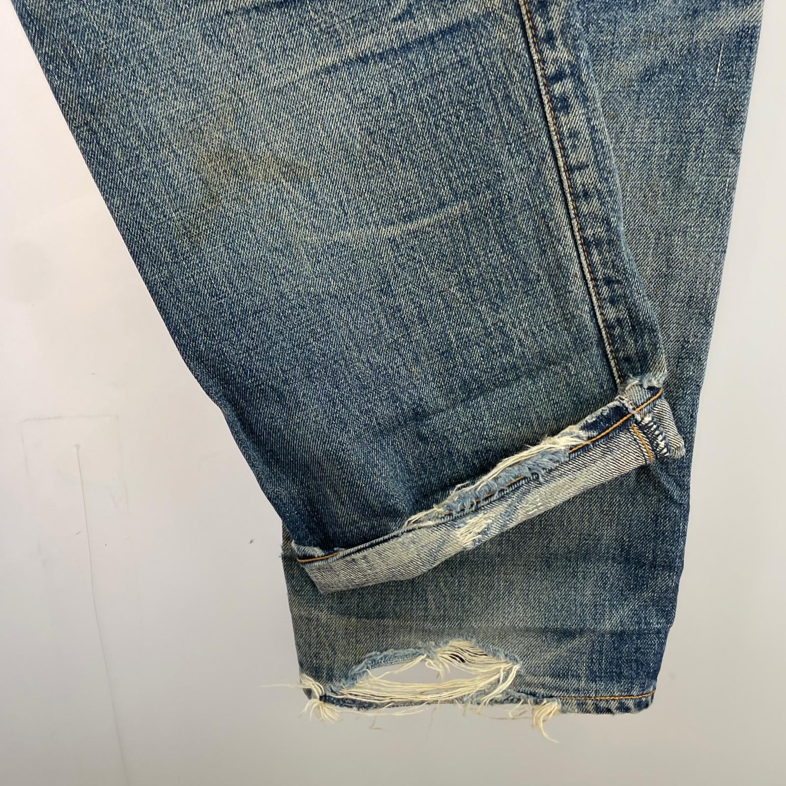 デニムパンツ 502XX 日本製 赤耳 BIGE 31 ブルー