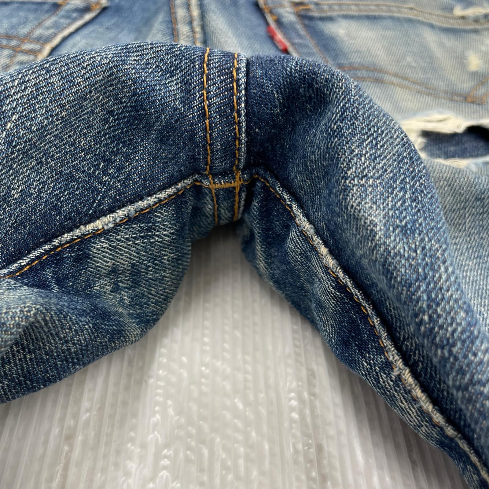 デニムパンツ 502XX 日本製 赤耳 BIGE 31 ブルー