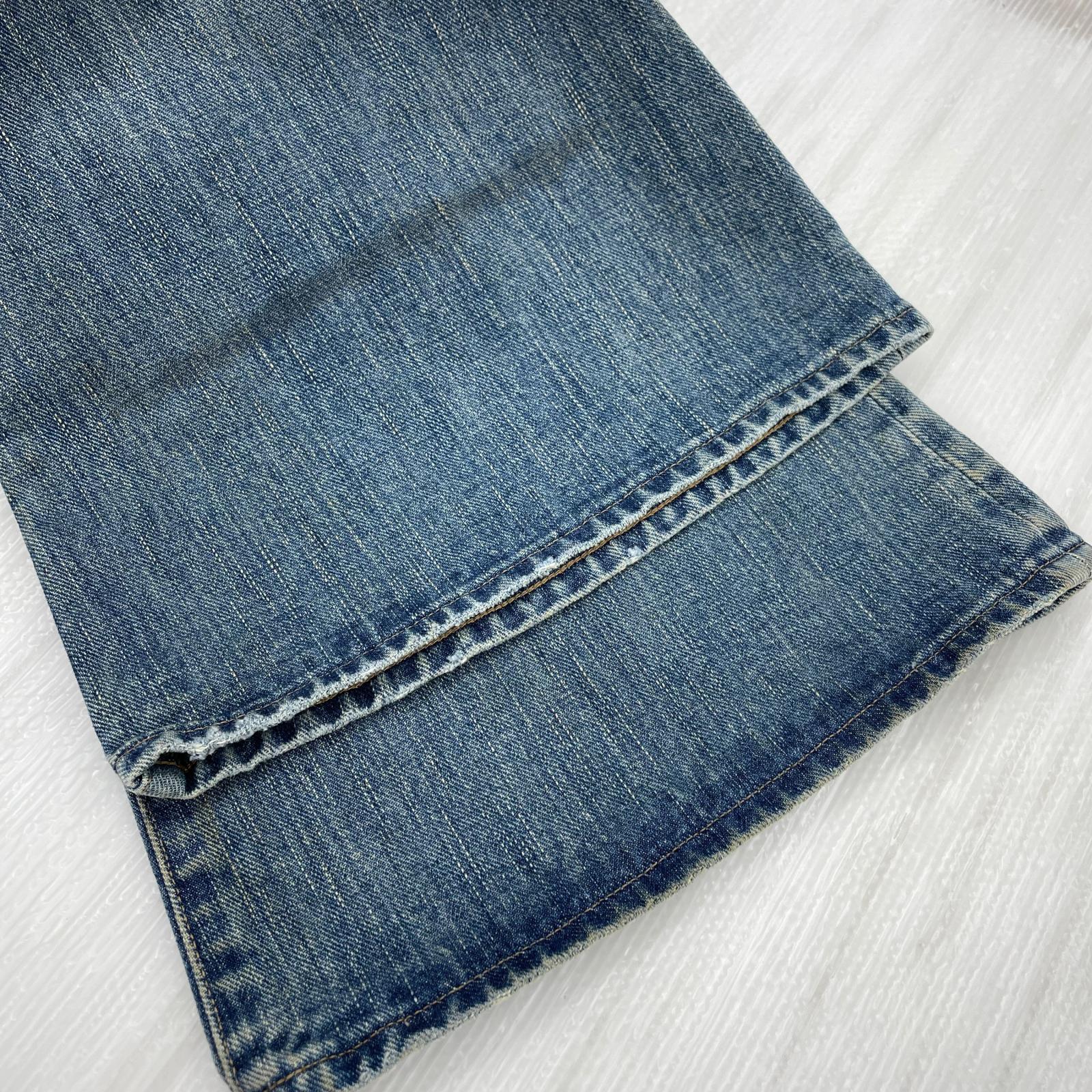デニムパンツ Destressed Modern Denim Flared Cut W34 34 ブルー