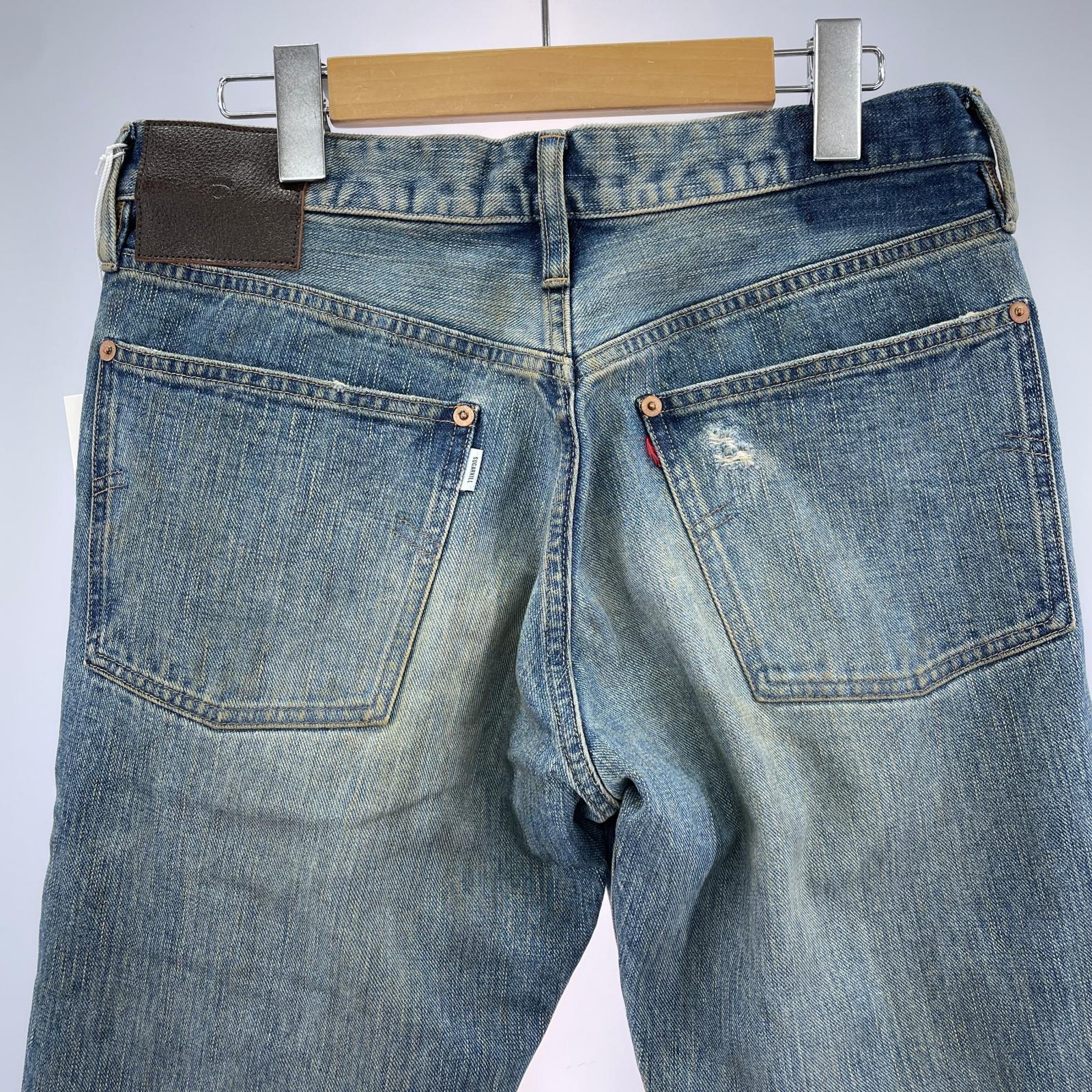 デニムパンツ Destressed Modern Denim Flared Cut W34 34 ブルー