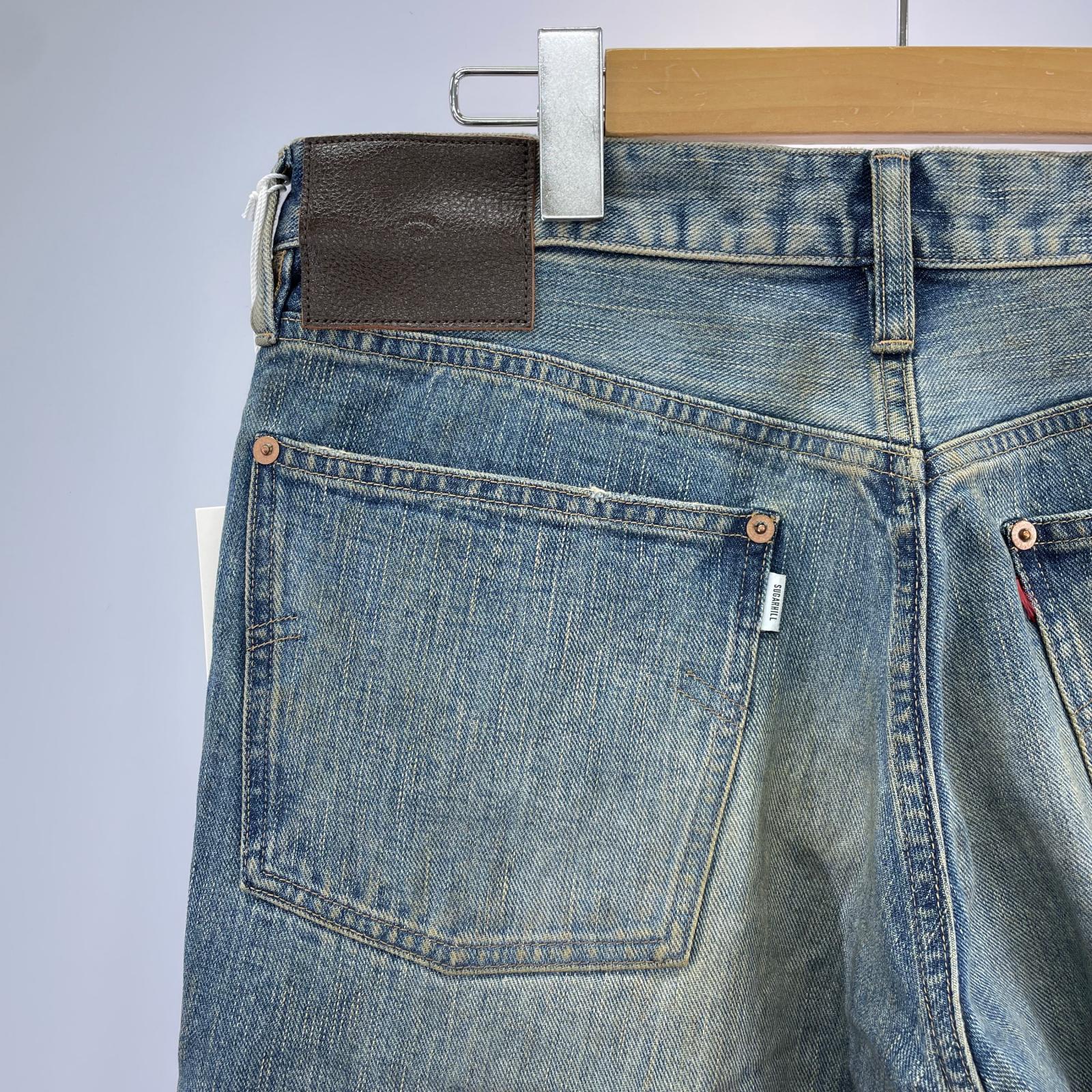 デニムパンツ Destressed Modern Denim Flared Cut W34 34 ブルー