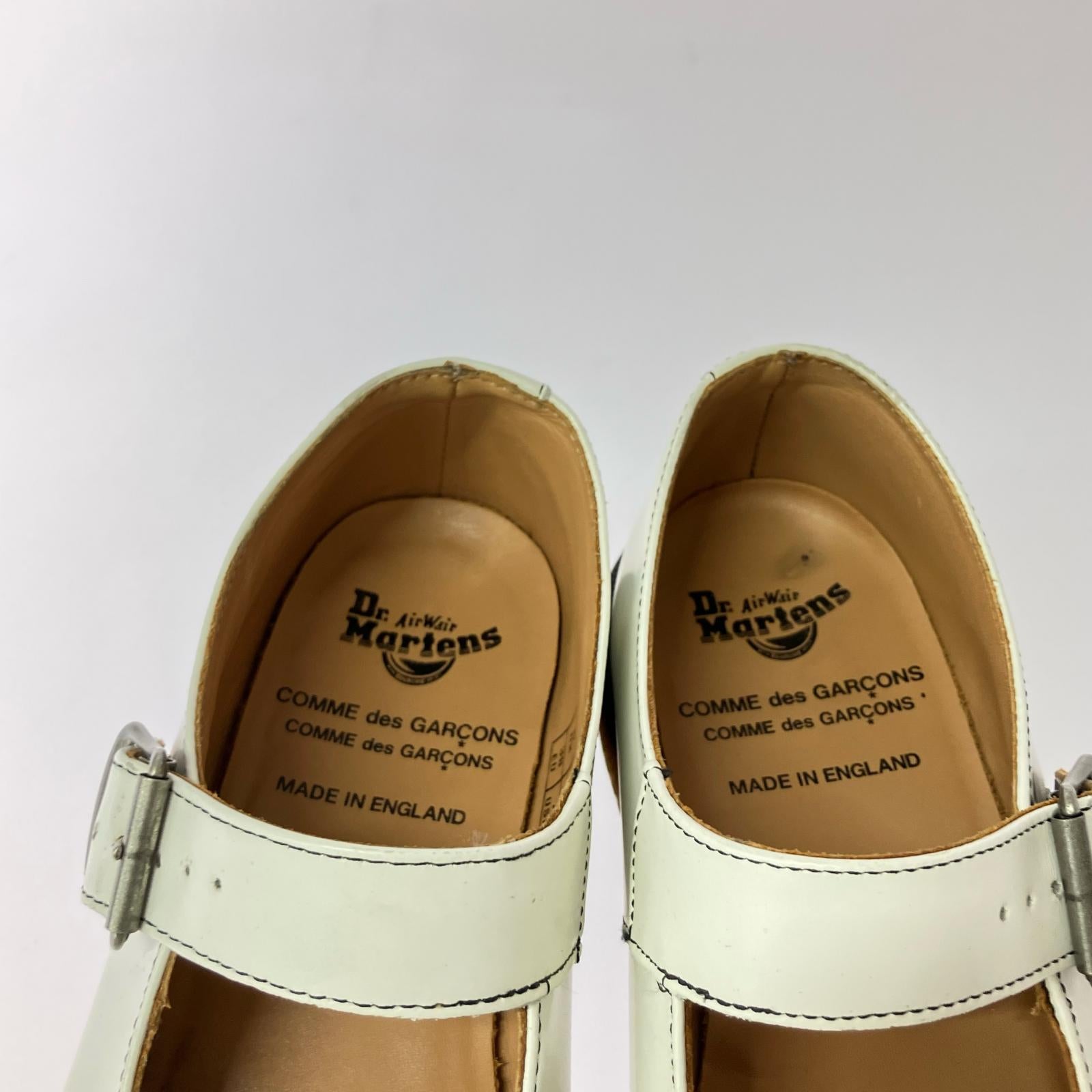 シューズ ×Dr.Martens レザーベルト メリージェーン 7 ホワイト