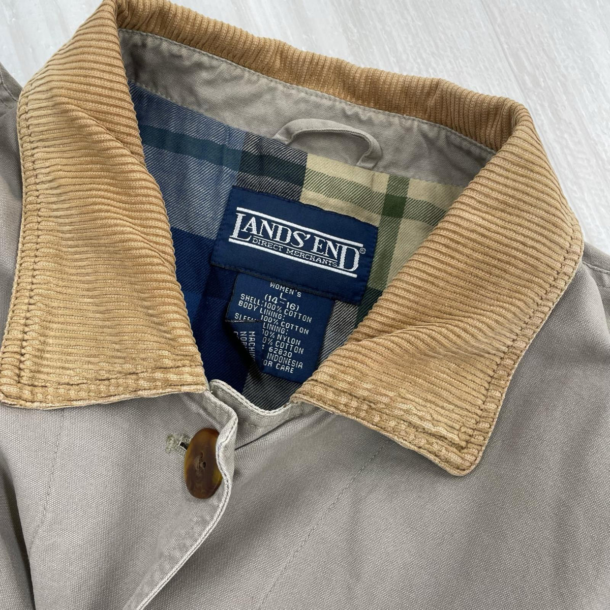 ジャケット LANDS’ END L 茶 L