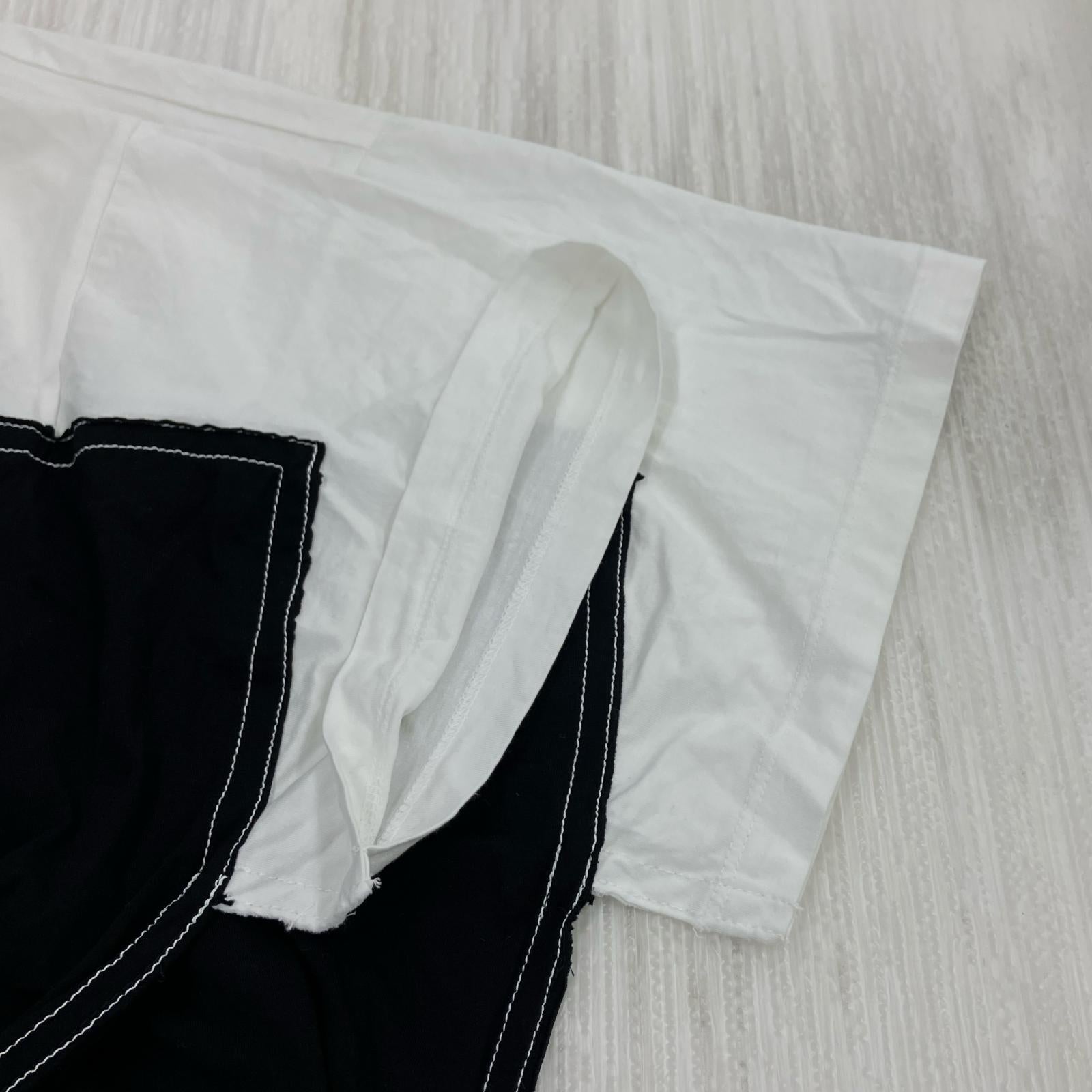 半袖Ｔシャツ SPLICED NUMBERING (48) 白×黒 48