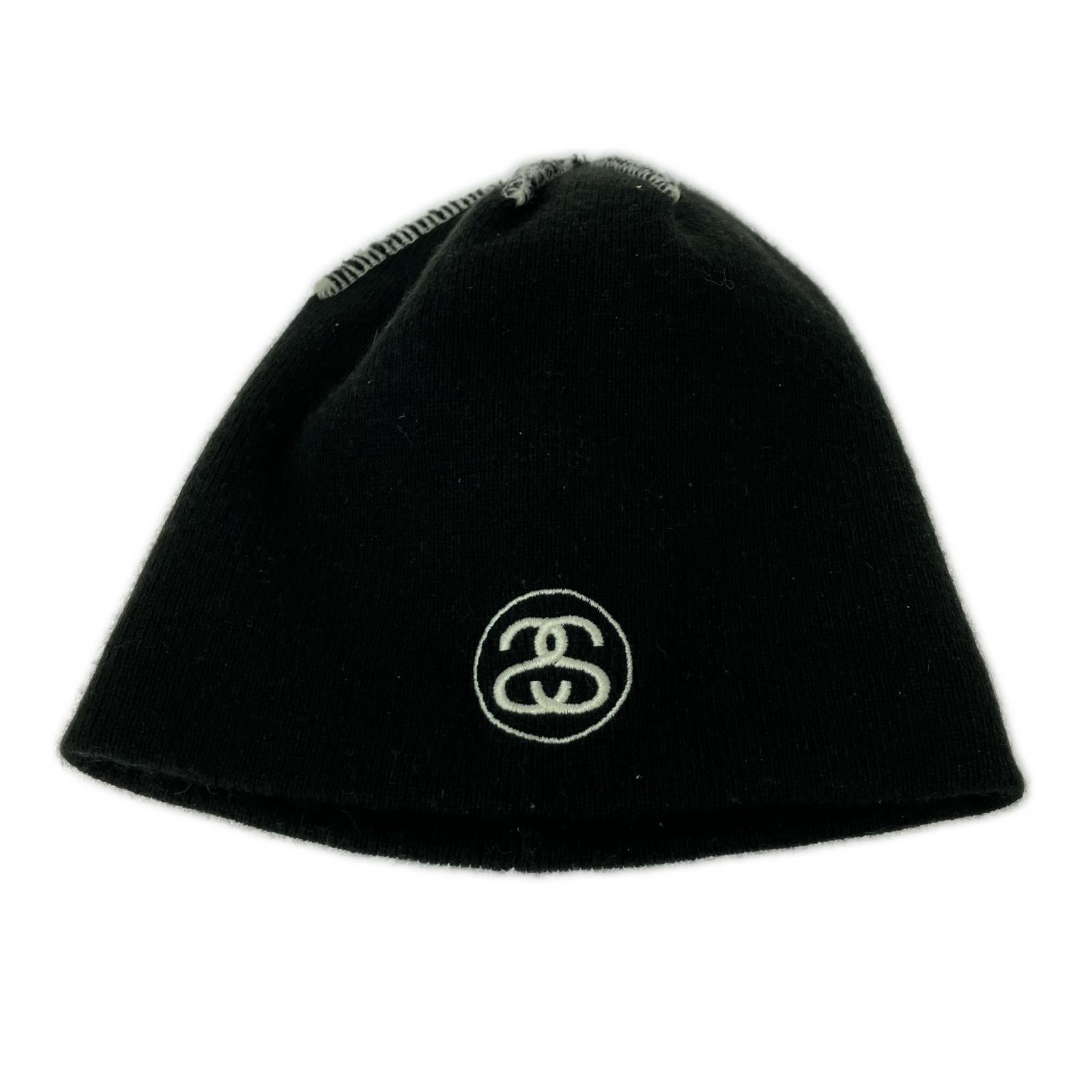 ニットキャップ EXPOSED STITCH SKULLCAP ブラック