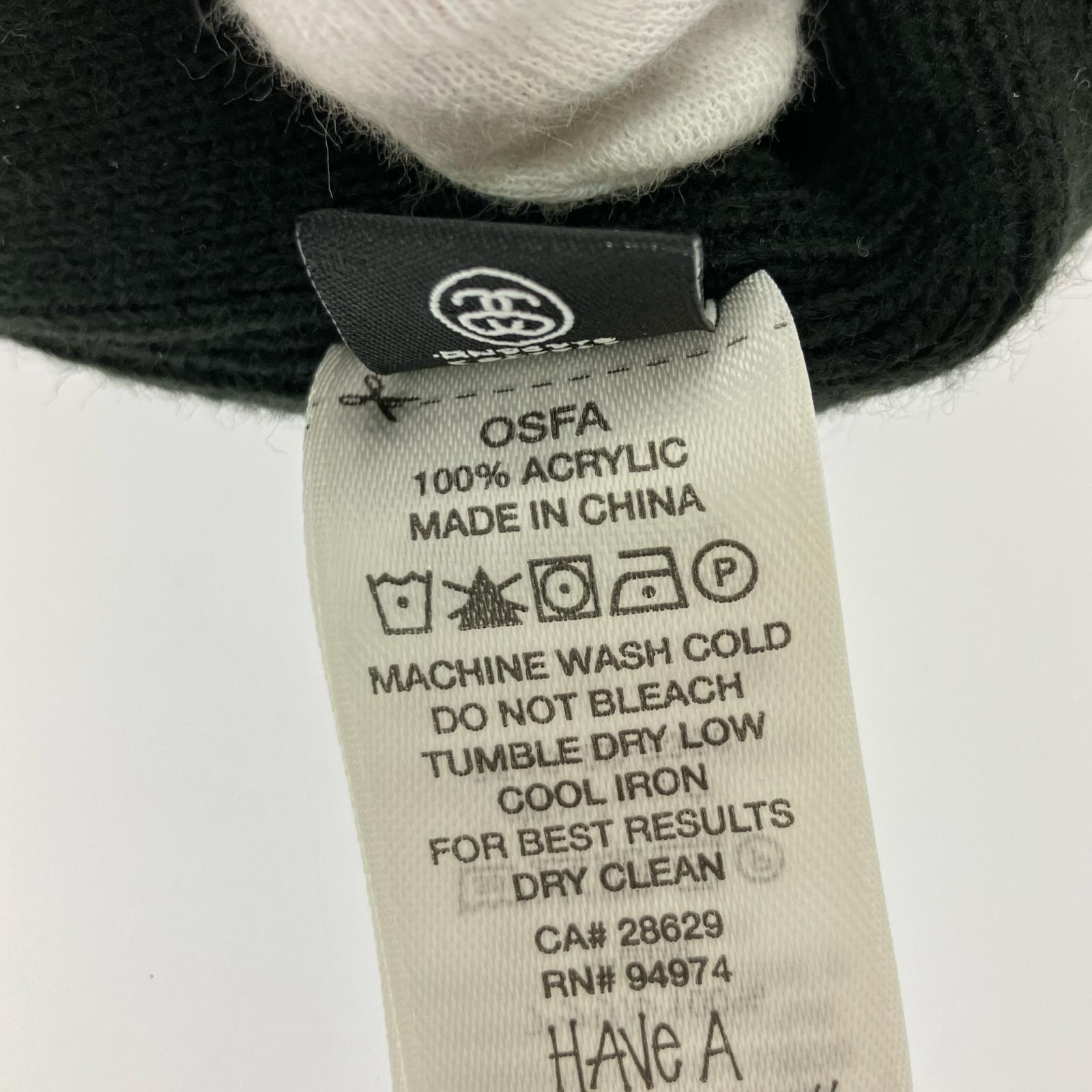 ニットキャップ EXPOSED STITCH SKULLCAP ブラック