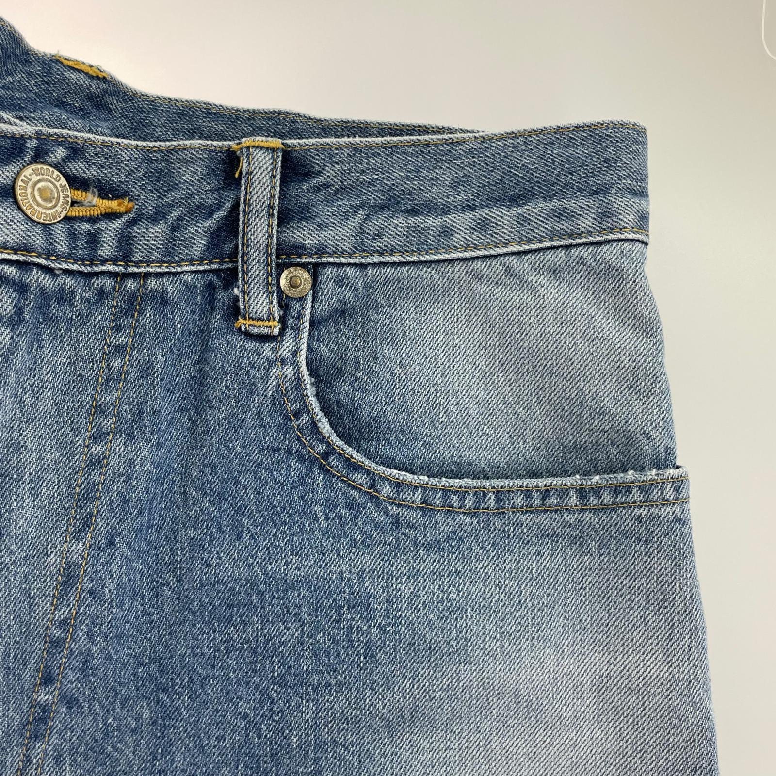 デニムパンツ OK.SOON ワイド デニムパンツ　4 4 ブルー