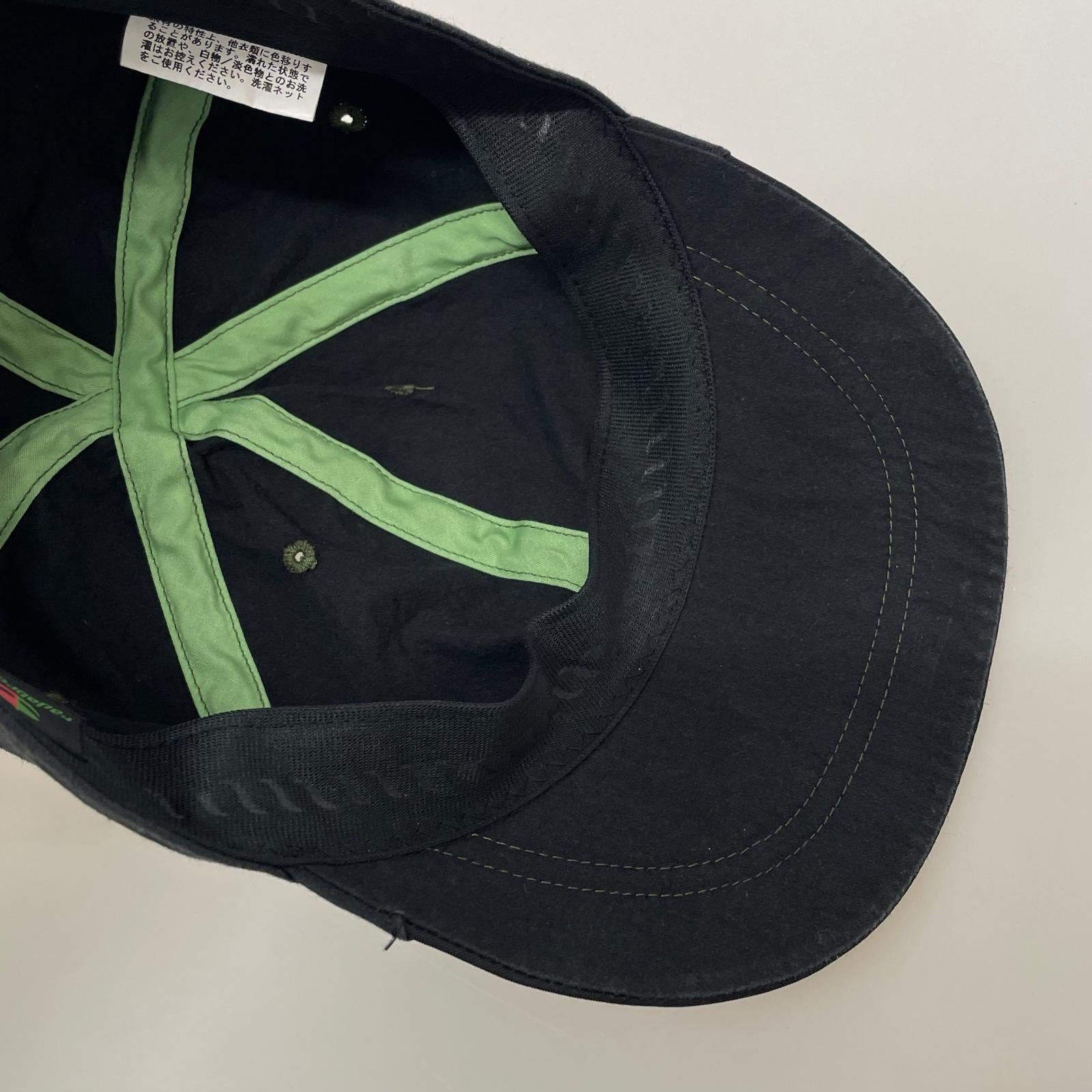 キャップ rajabrooke/BLK/GREENｽﾃｯﾁ ブラック