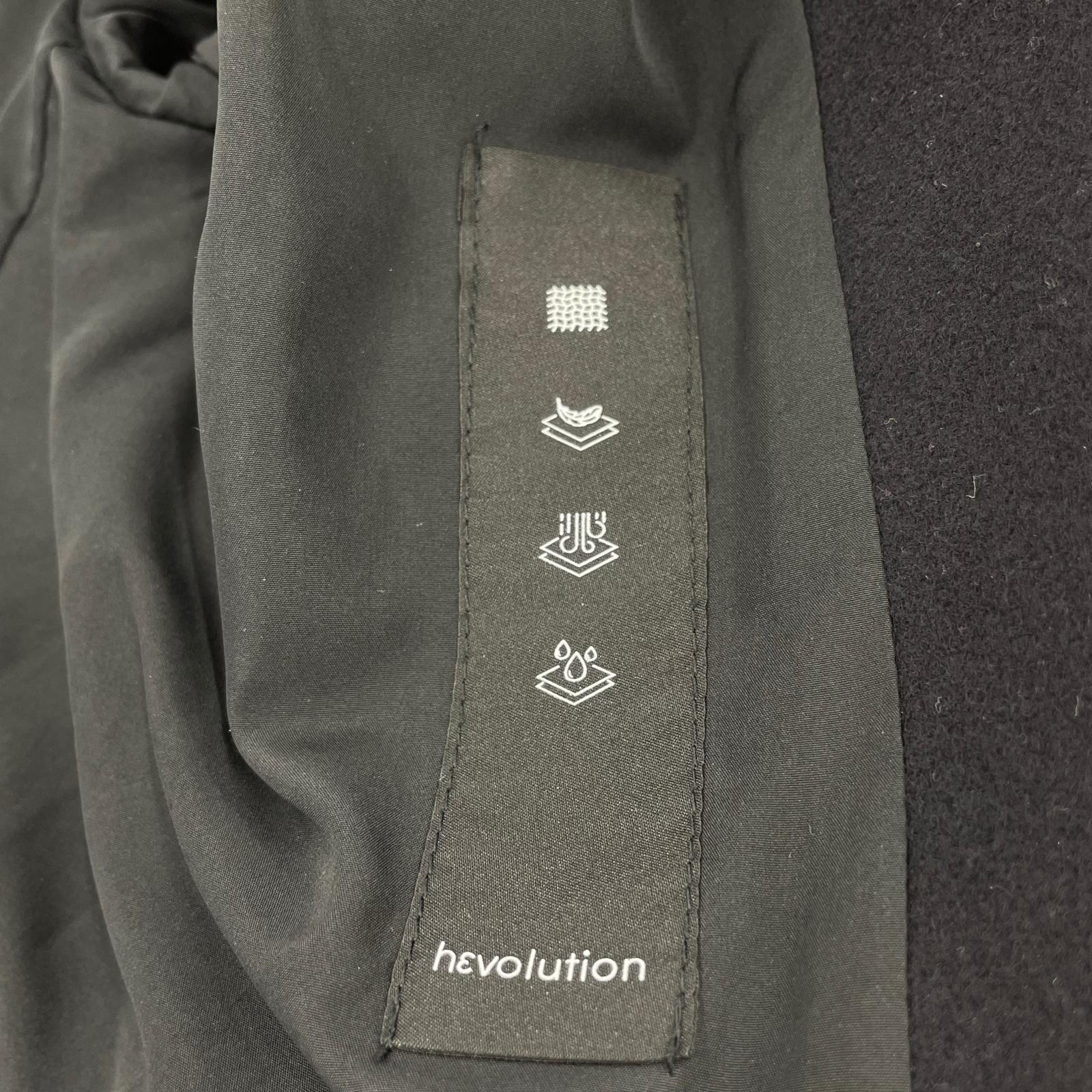 ジャケット HEVO hevolution チェスターコート 中古 48 ブラック