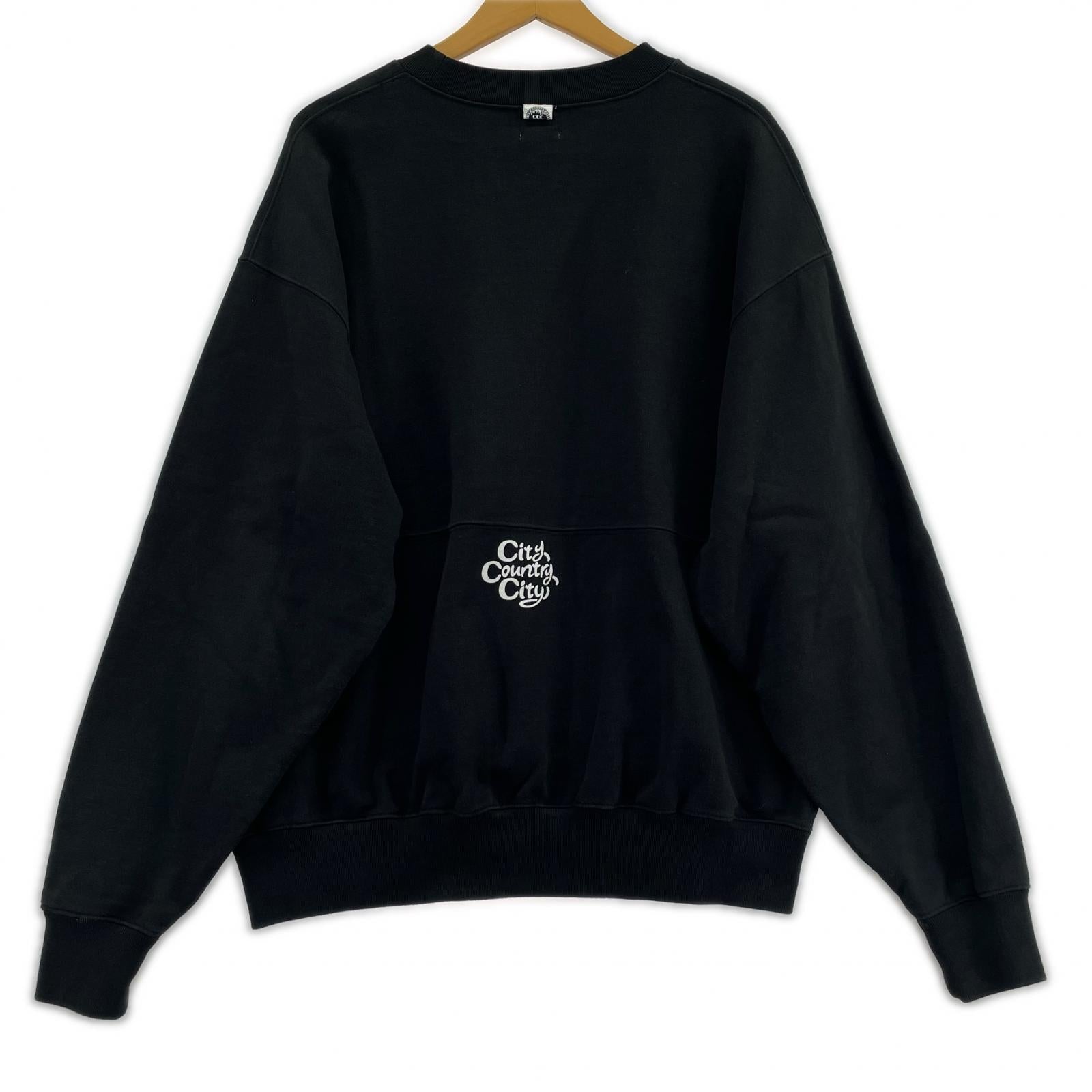 スウェット CITY COUNTRY CITY Embroidered Logo L ブラック