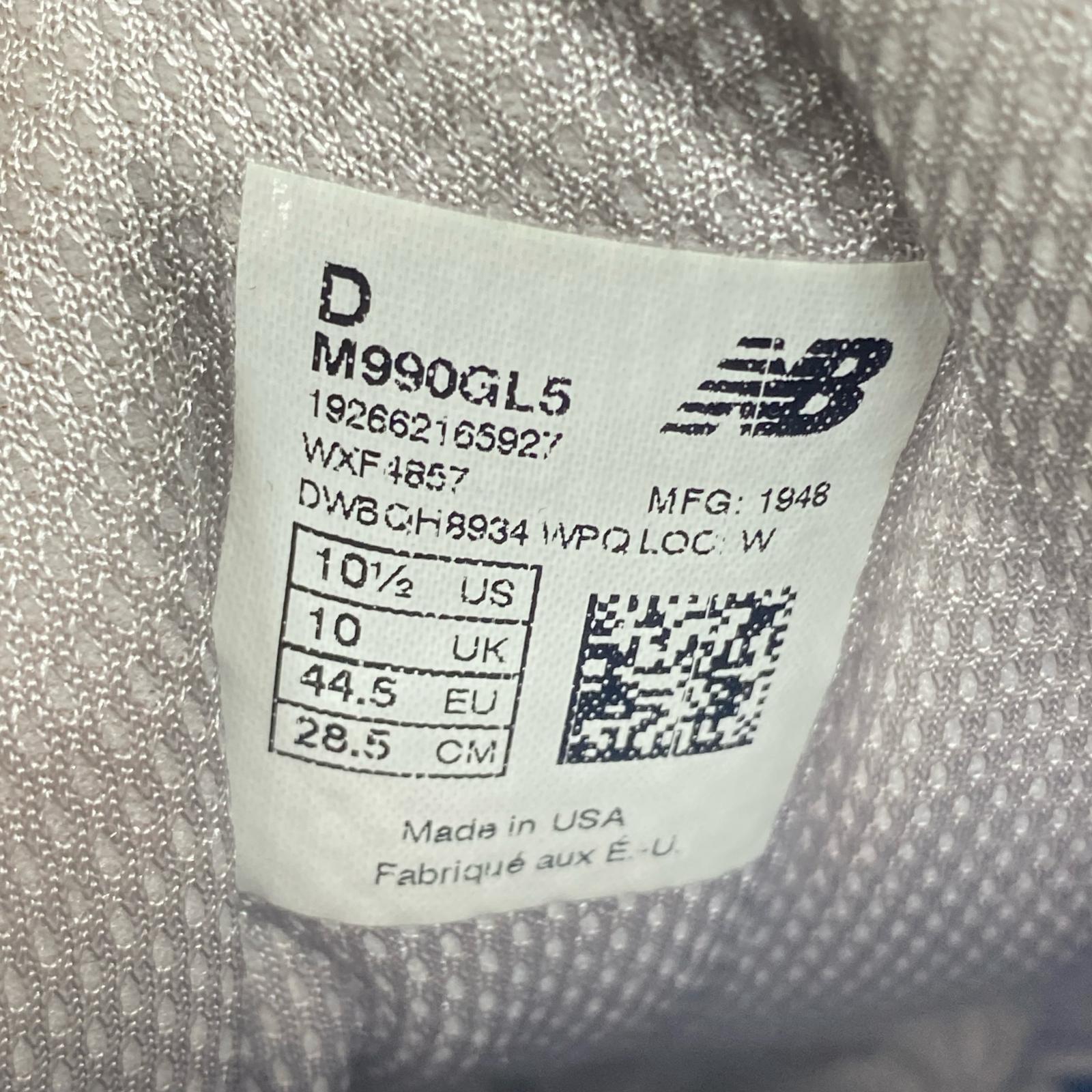 スニーカー M990GL5/USA製/グレー/28.5 28.5cm (US10 1/2 UK10 EU47) グレー