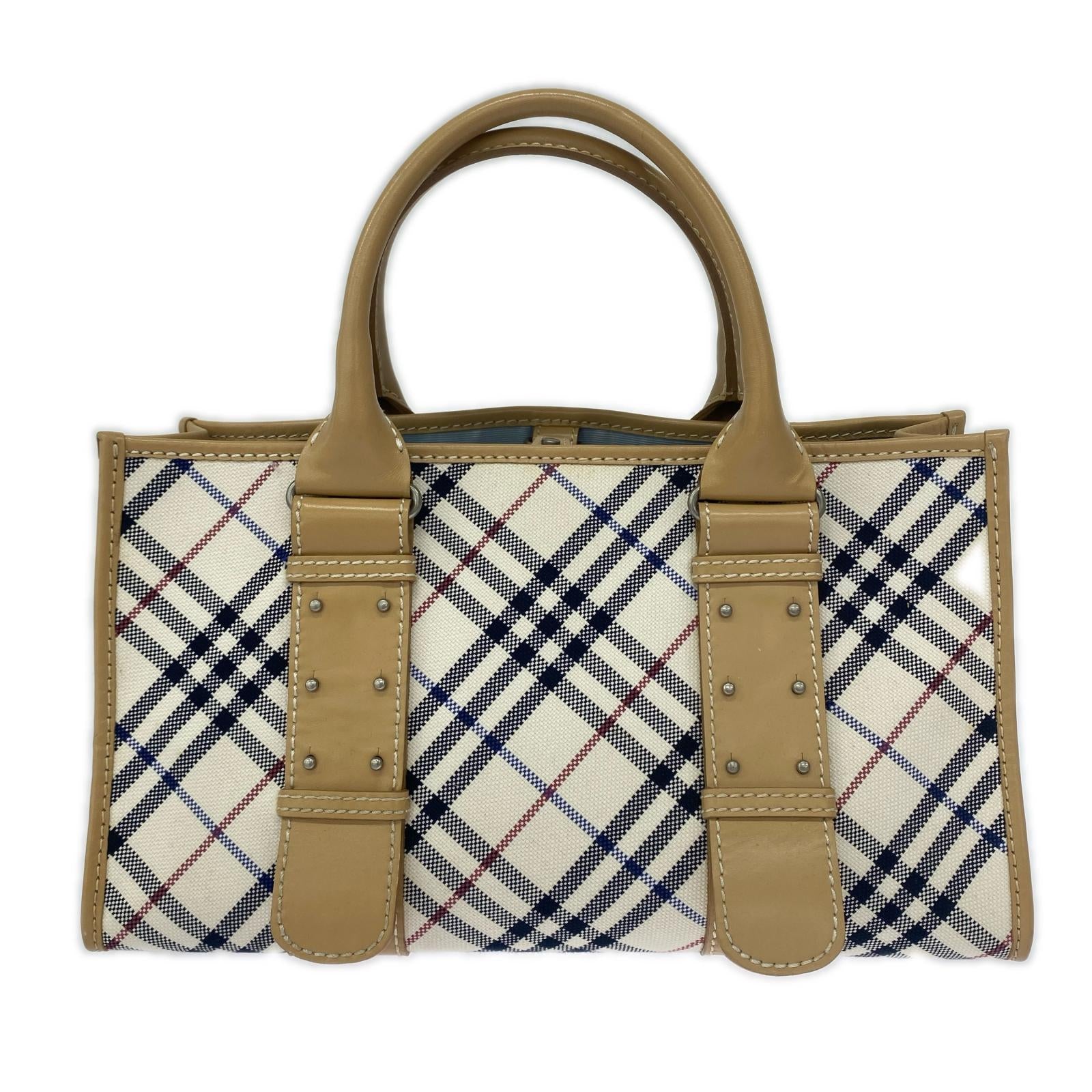 ハンドバッグ BURBERRY BLUE LABEL ハンドバッグ チェックIV/LBG ベージュ