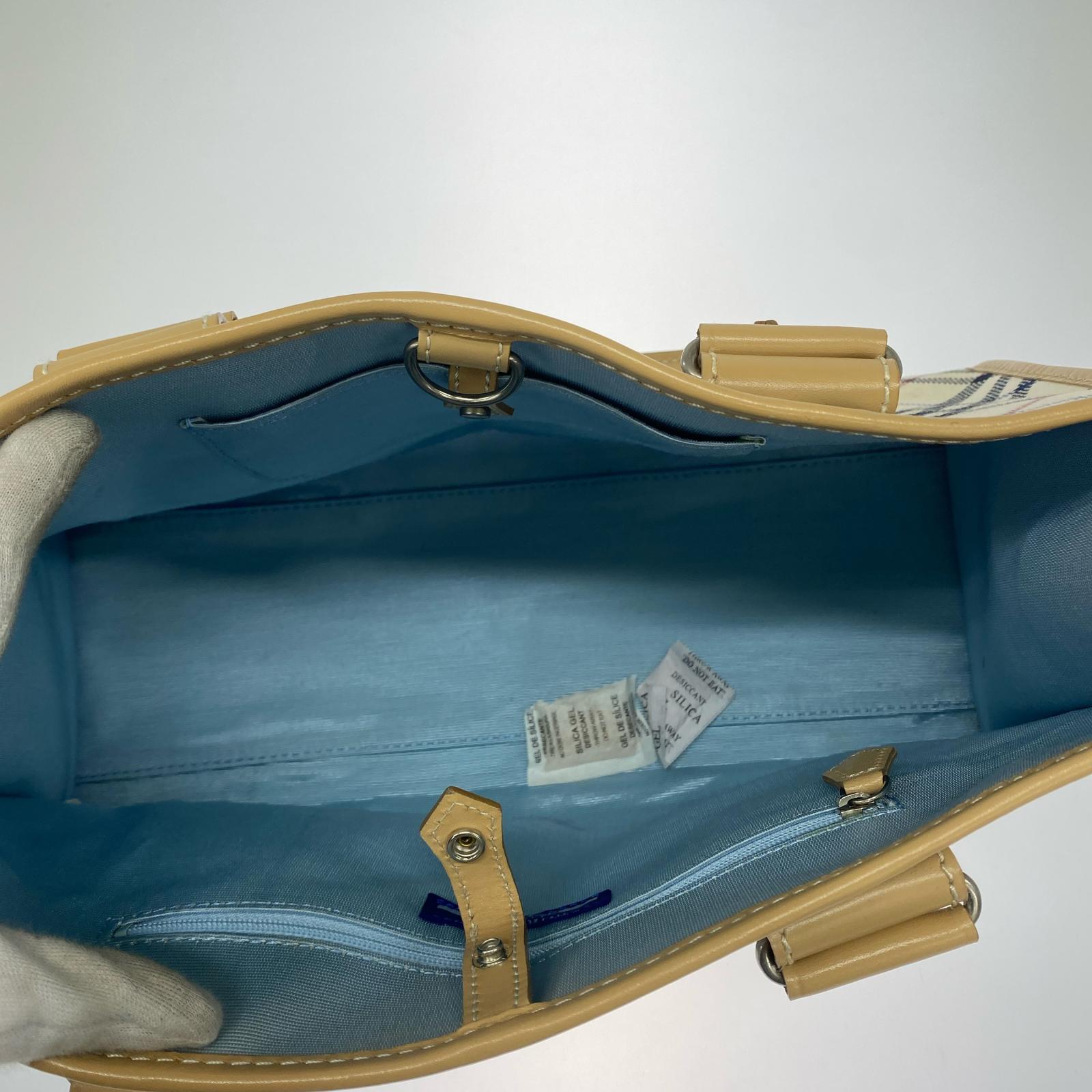 ハンドバッグ BURBERRY BLUE LABEL ハンドバッグ チェックIV/LBG ベージュ