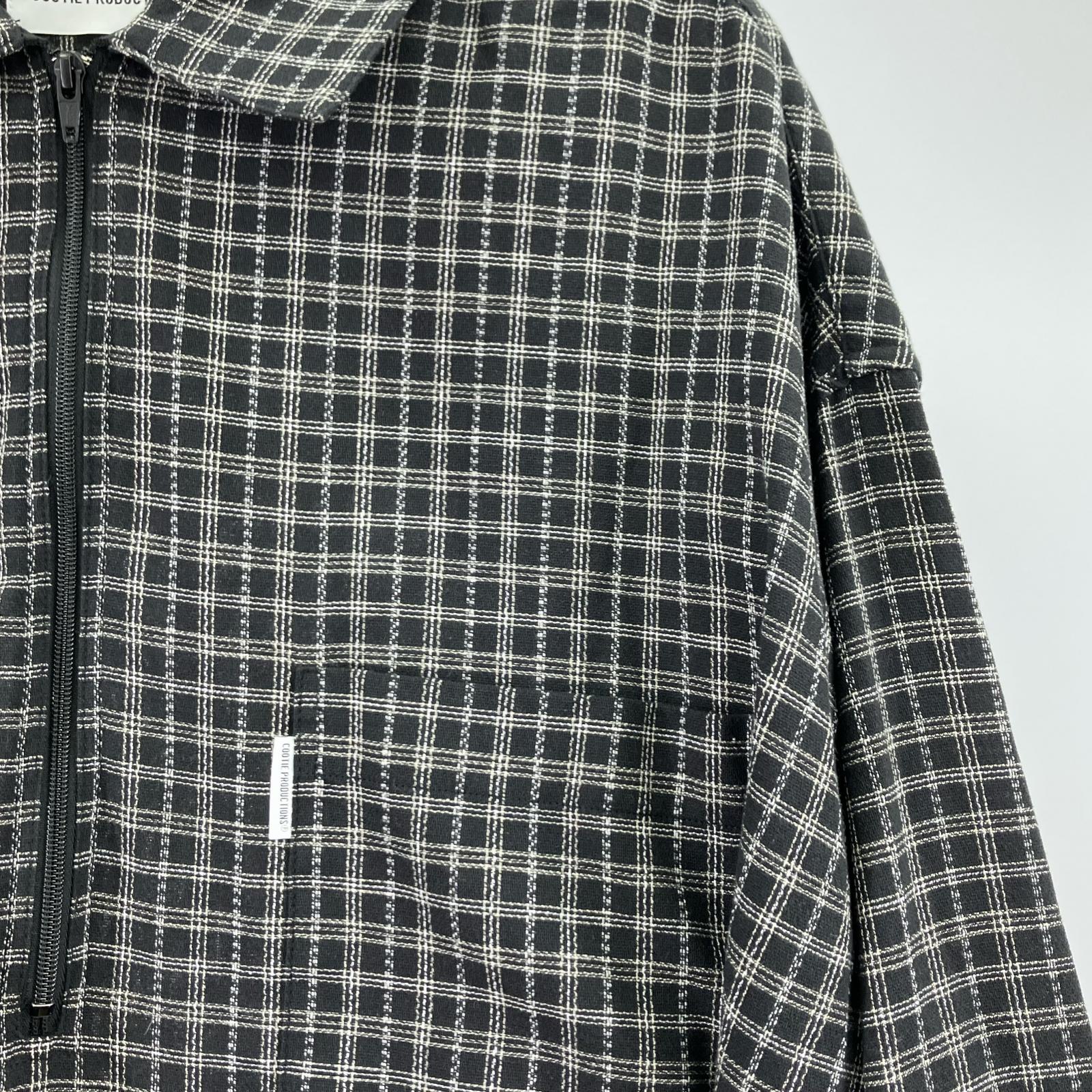 長袖Ｔシャツ Heavy Flannel Check Half Zip Pullover S S ブラック