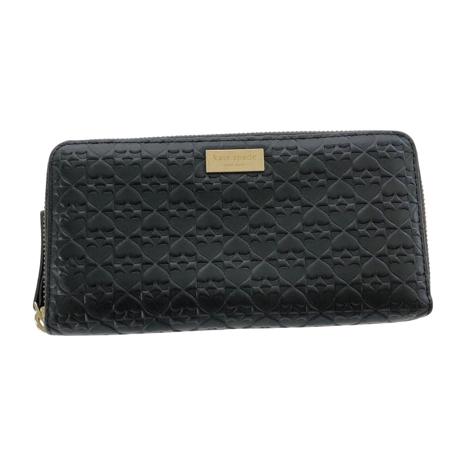 長財布 kate spade new york スペードエンボス 長財布 黒 ブラック