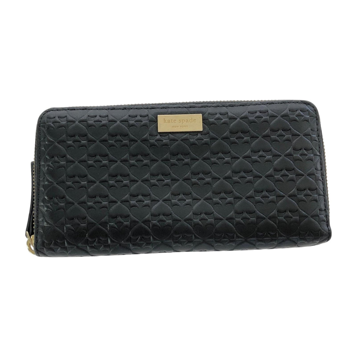長財布 kate spade new york スペードエンボス 長財布 黒 ブラック