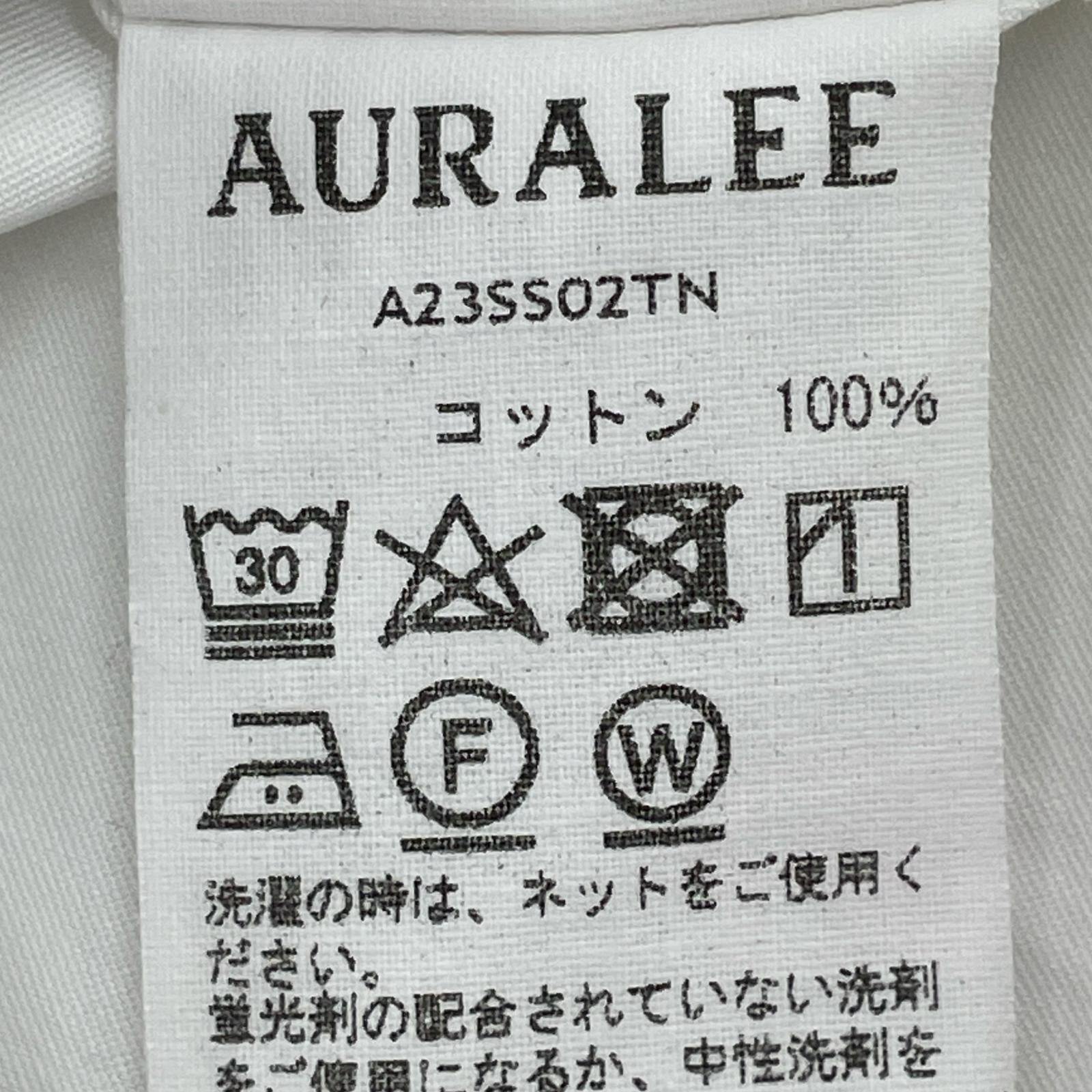 長袖シャツ AURALEE WASHED FINX TWILL BIG SHIRT 4 白 4 ホワイト