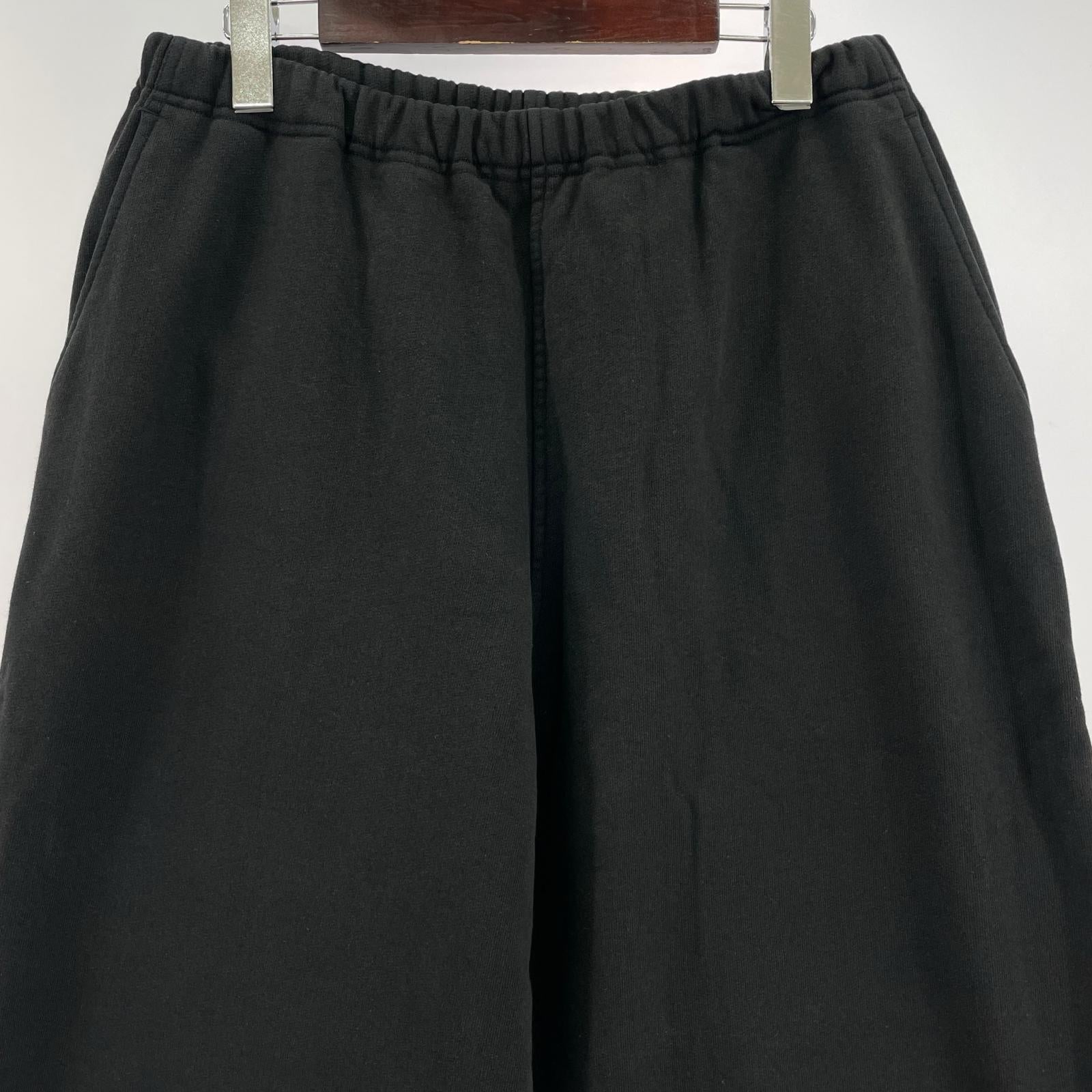 パンツ COMOLI 24SS コットン裏毛パンツ スウェットパンツ 2 黒 2 ブラック