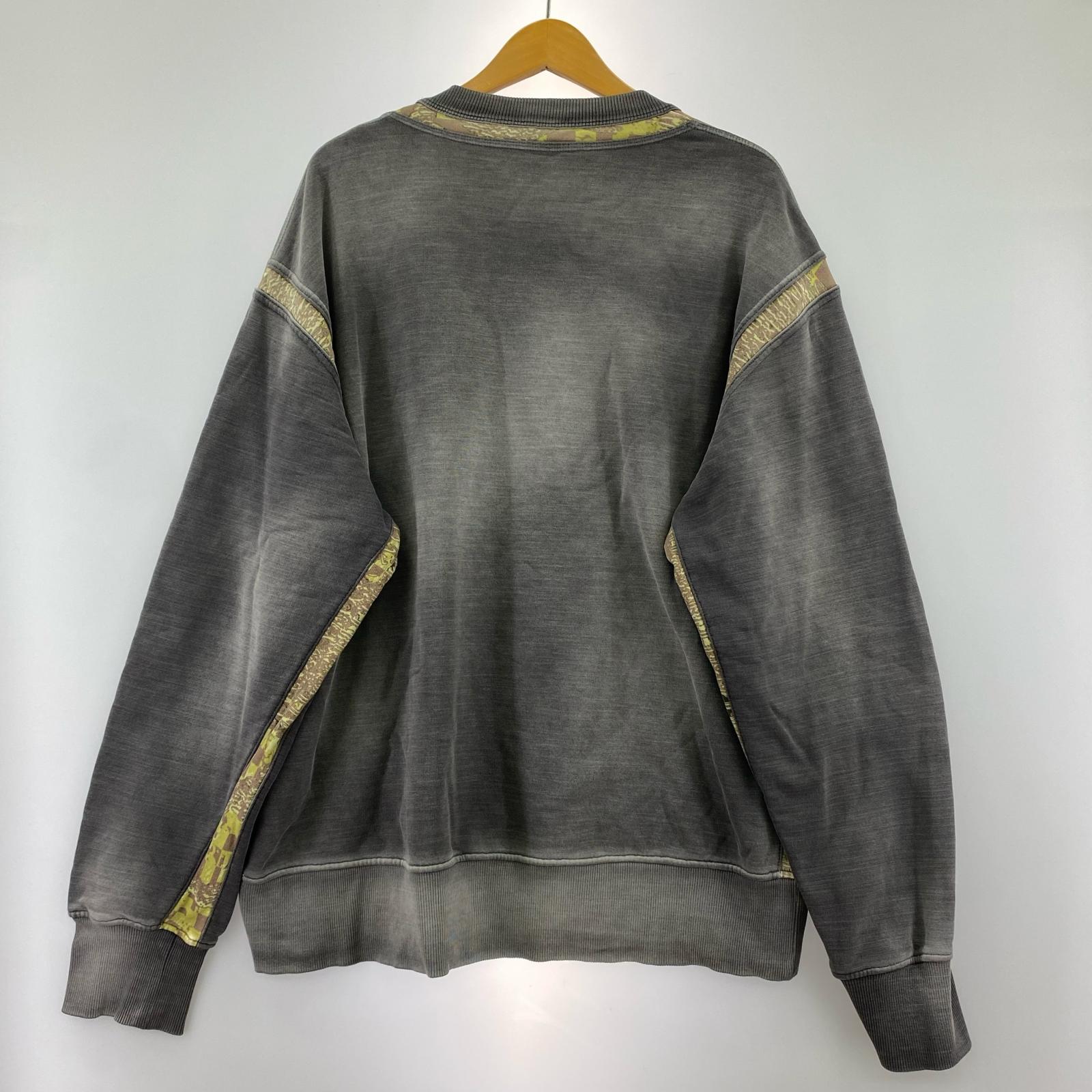 スウェット ガーメントダイ ロゴワッペン L グレー
