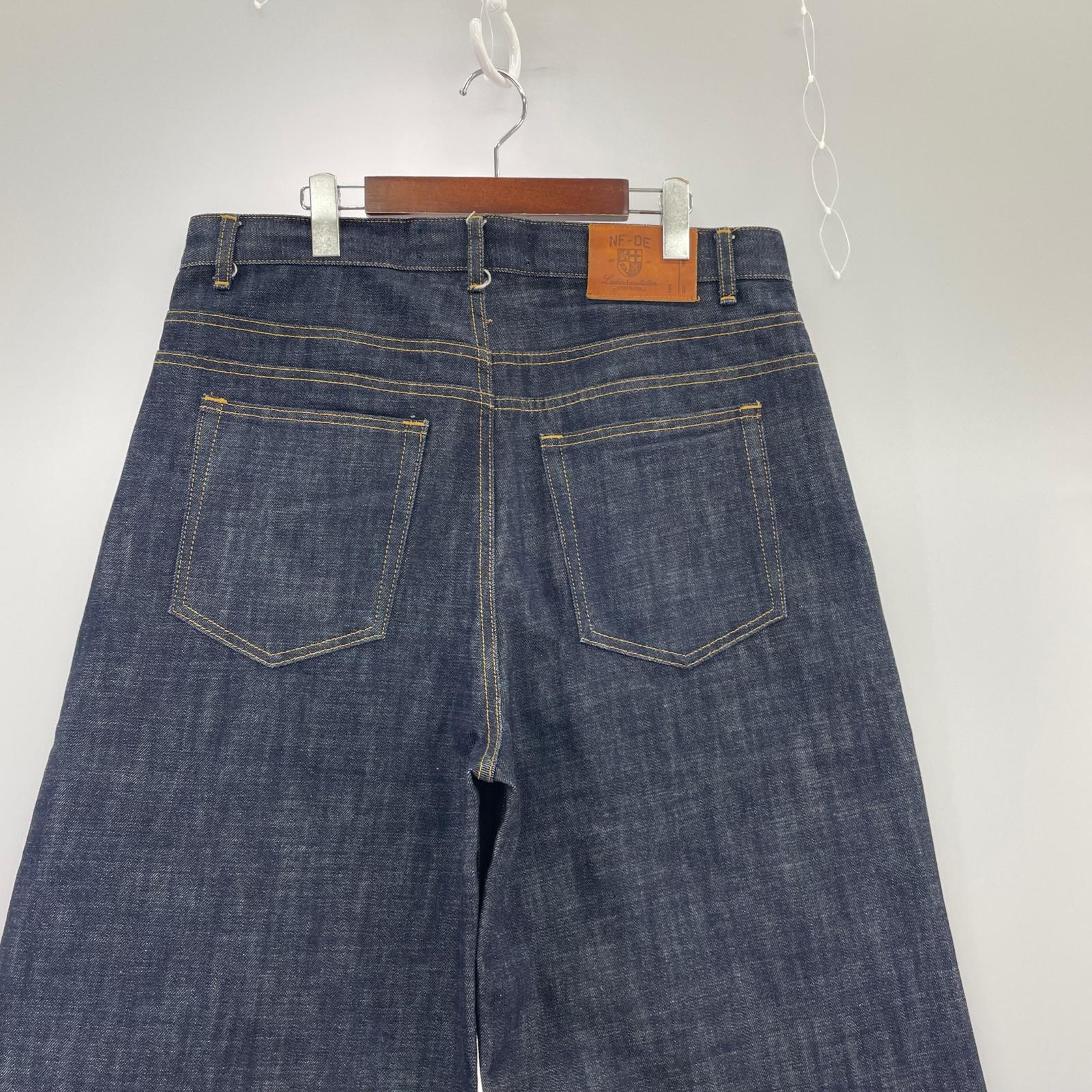 デニムパンツ NO/FAITH STUDIOS RAW DENIM JAPANESE ULTRA LOOSE FIT L L ネイビー
