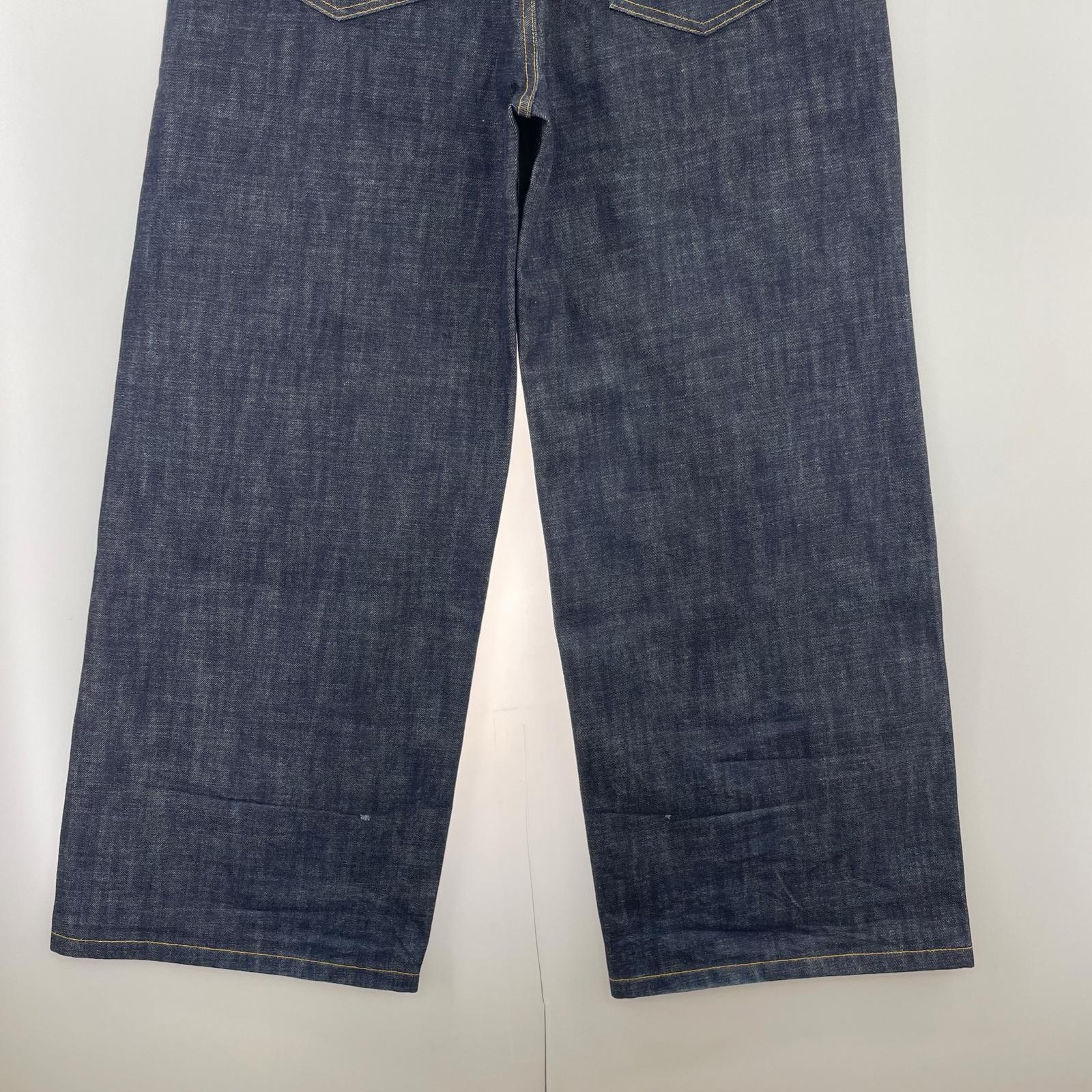 デニムパンツ NO/FAITH STUDIOS RAW DENIM JAPANESE ULTRA LOOSE FIT L L ネイビー