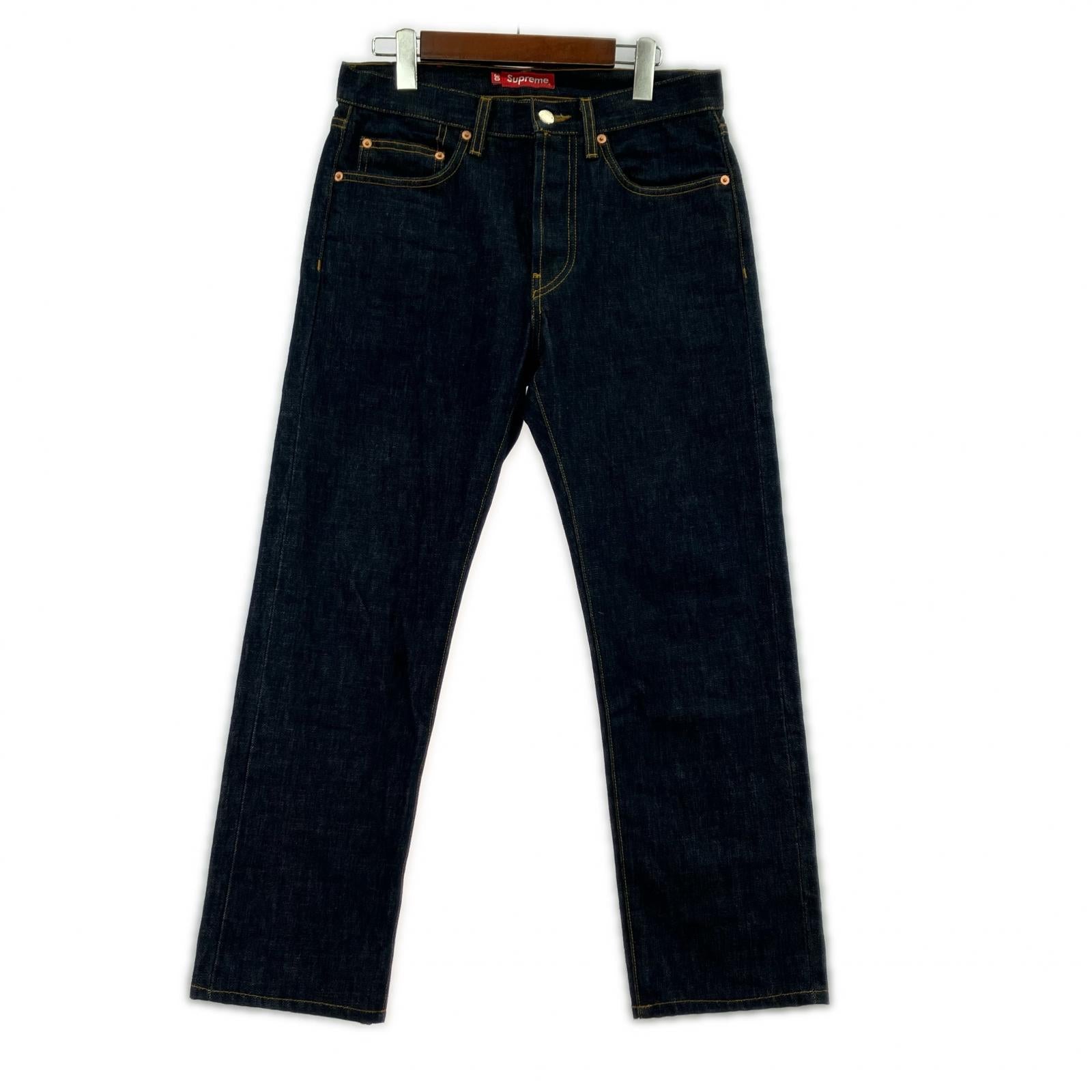 デニムパンツ Rigid Slim Selvedge Jeans (30) 濃紺インディゴ 30 ネイビー