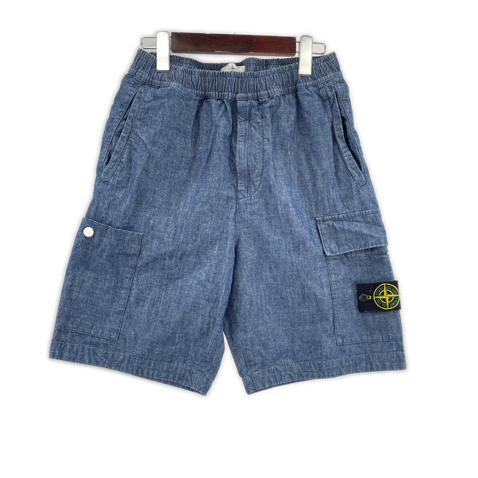 ショートパンツ Bermuda Shorts Chambray Canvas 28 ネイビー