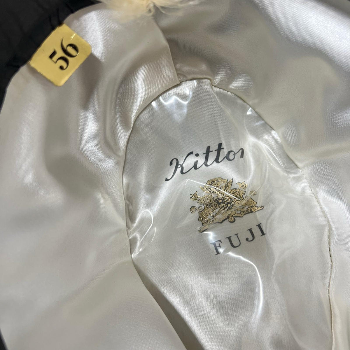 ハット FUJI HAT Kitton 中折ﾊｯﾄ 黒 56 ブラック