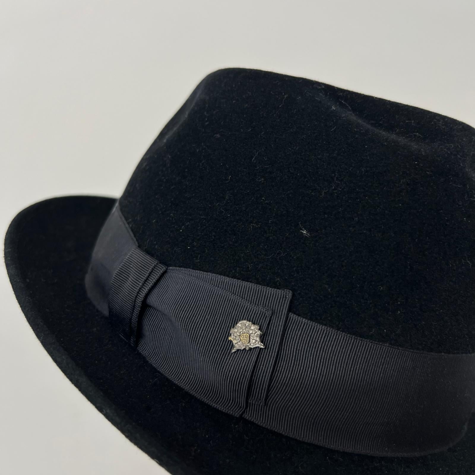ハット FUJI HAT Kitton 中折ﾊｯﾄ 黒 56 ブラック