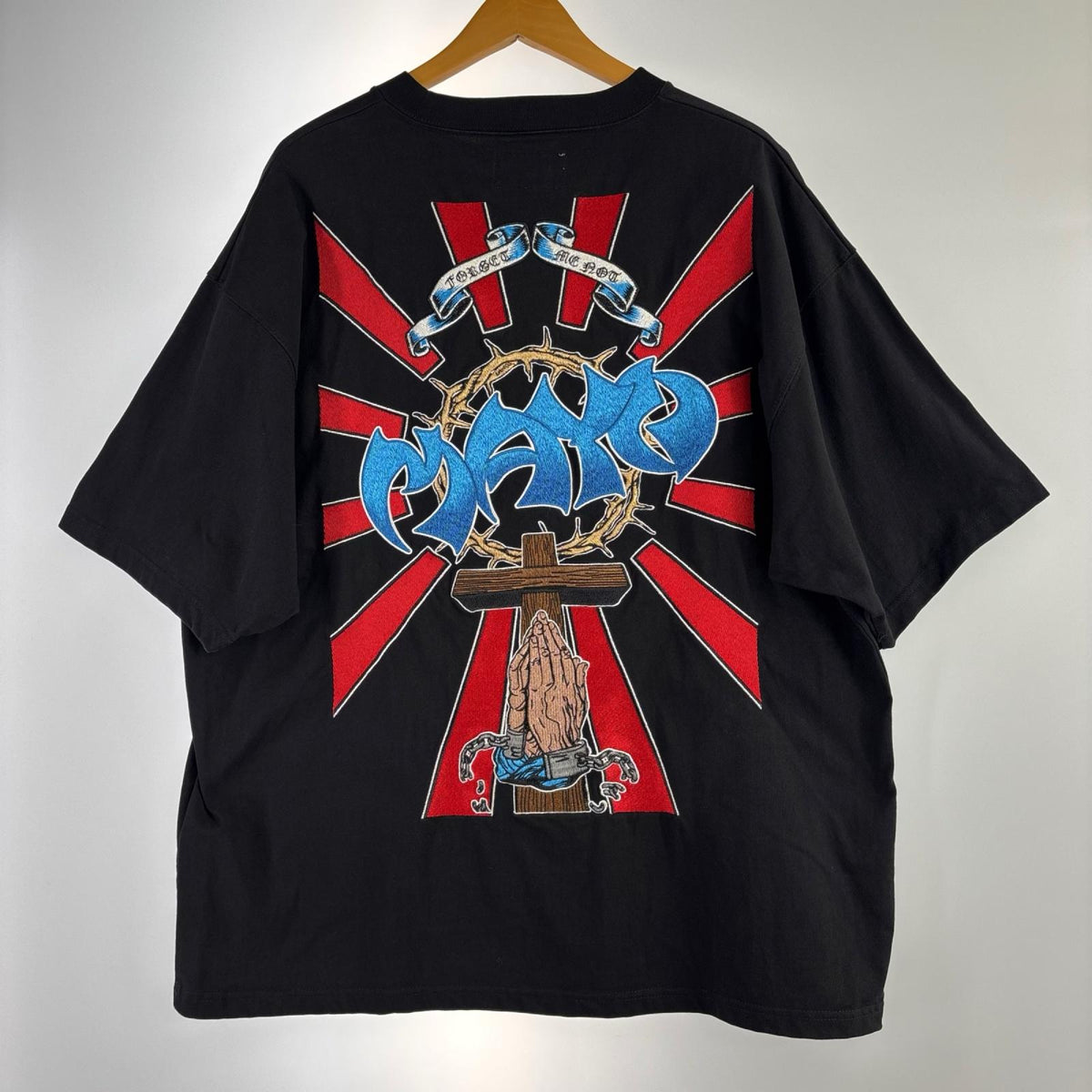 半袖Ｔシャツ MAYO ﾊﾞｯｸ刺繍 ｵｰﾊﾞ‐ Tee 黒 L L ブラック
