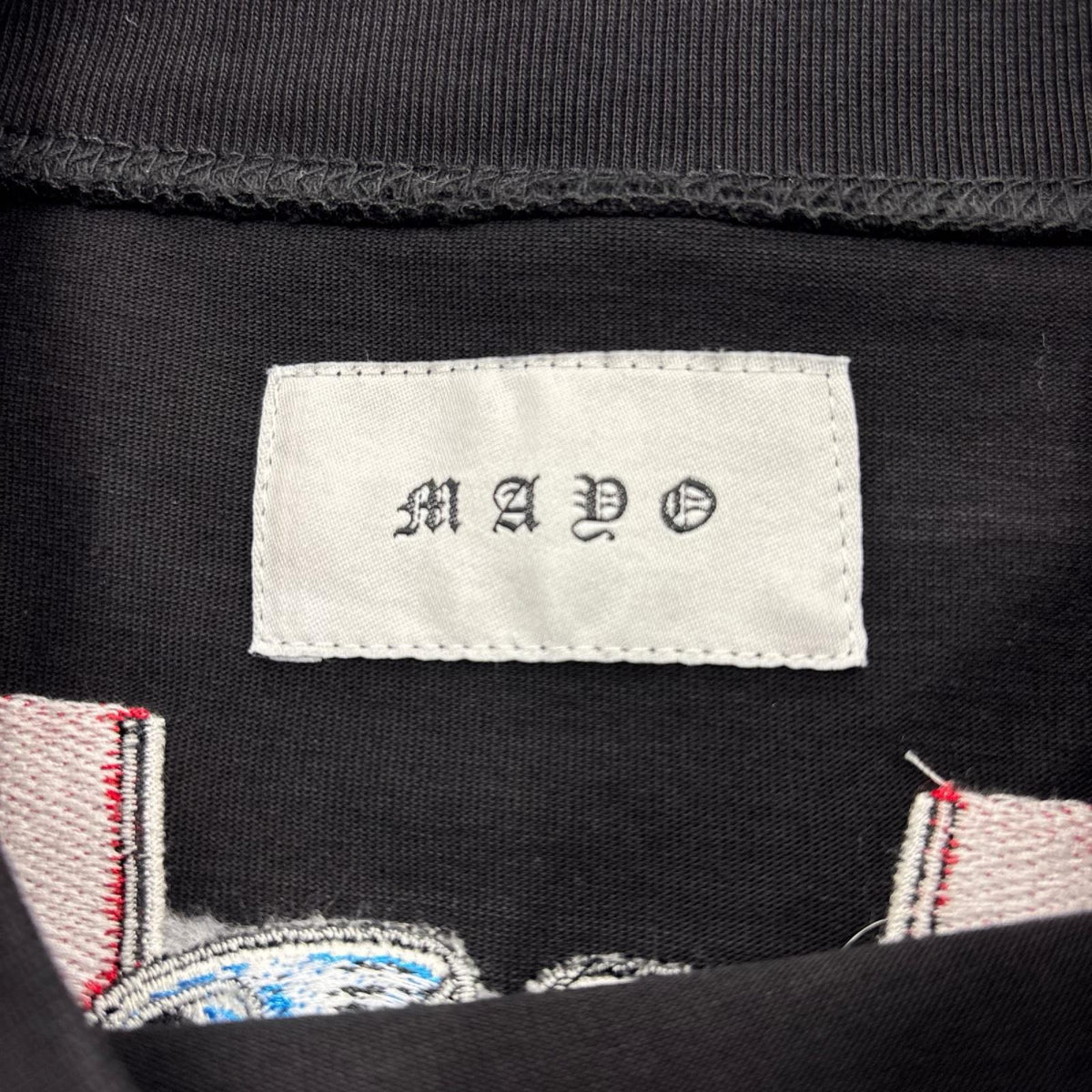 半袖Ｔシャツ MAYO ﾊﾞｯｸ刺繍 ｵｰﾊﾞ‐ Tee 黒 L L ブラック