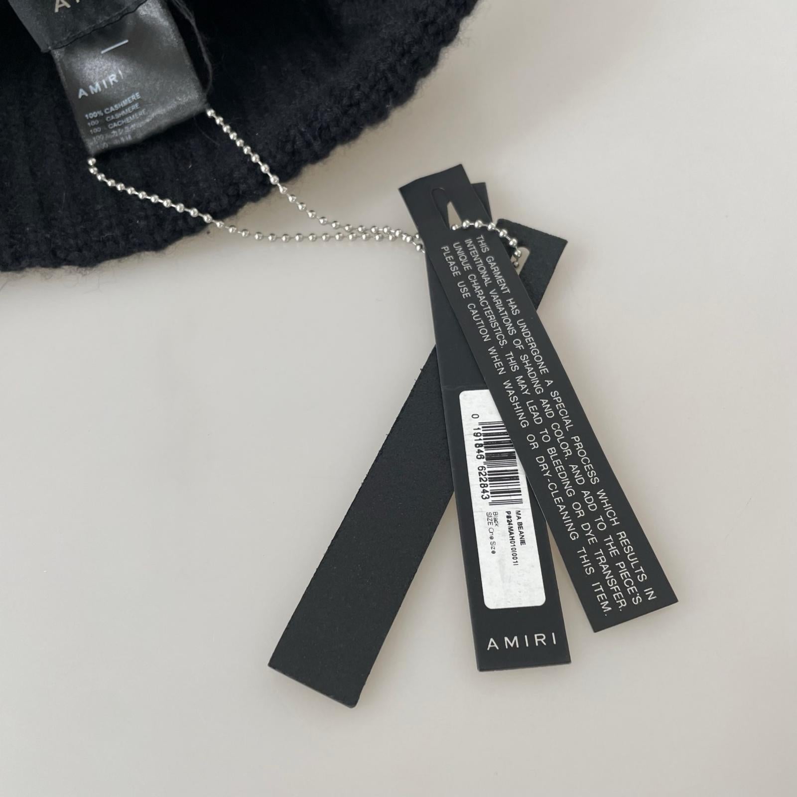 ニットキャップ AMIRI ブラック