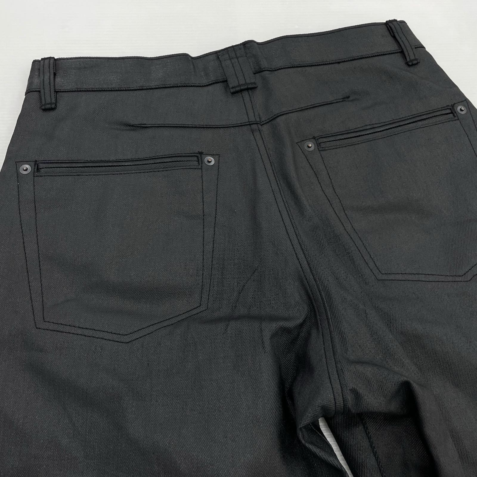 パンツ Omar Afridi×VUJA DE Noir Coated Denim コーティングデニム 46 ブラック 46 ブラック