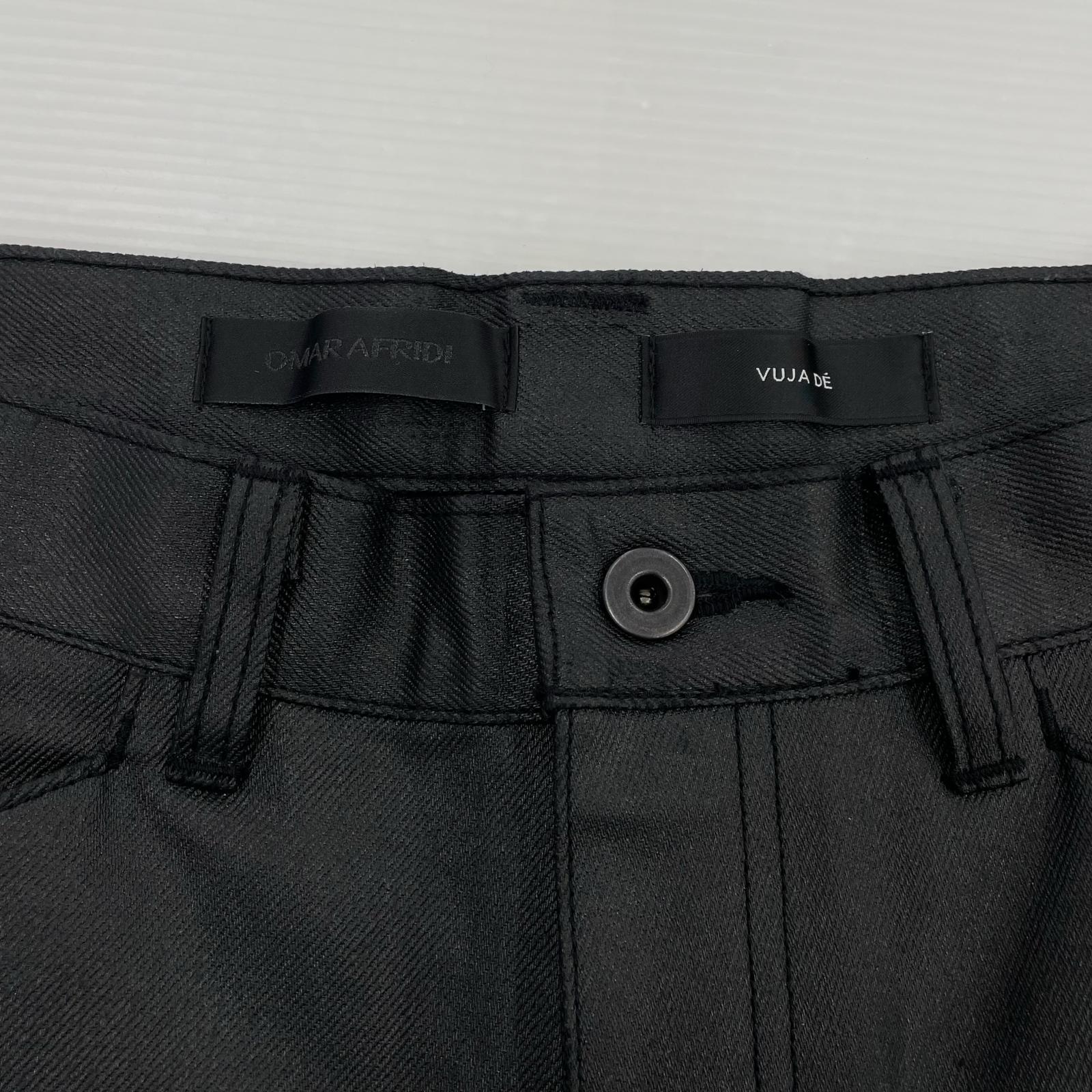 パンツ Omar Afridi×VUJA DE Noir Coated Denim コーティングデニム 46 ブラック 46 ブラック