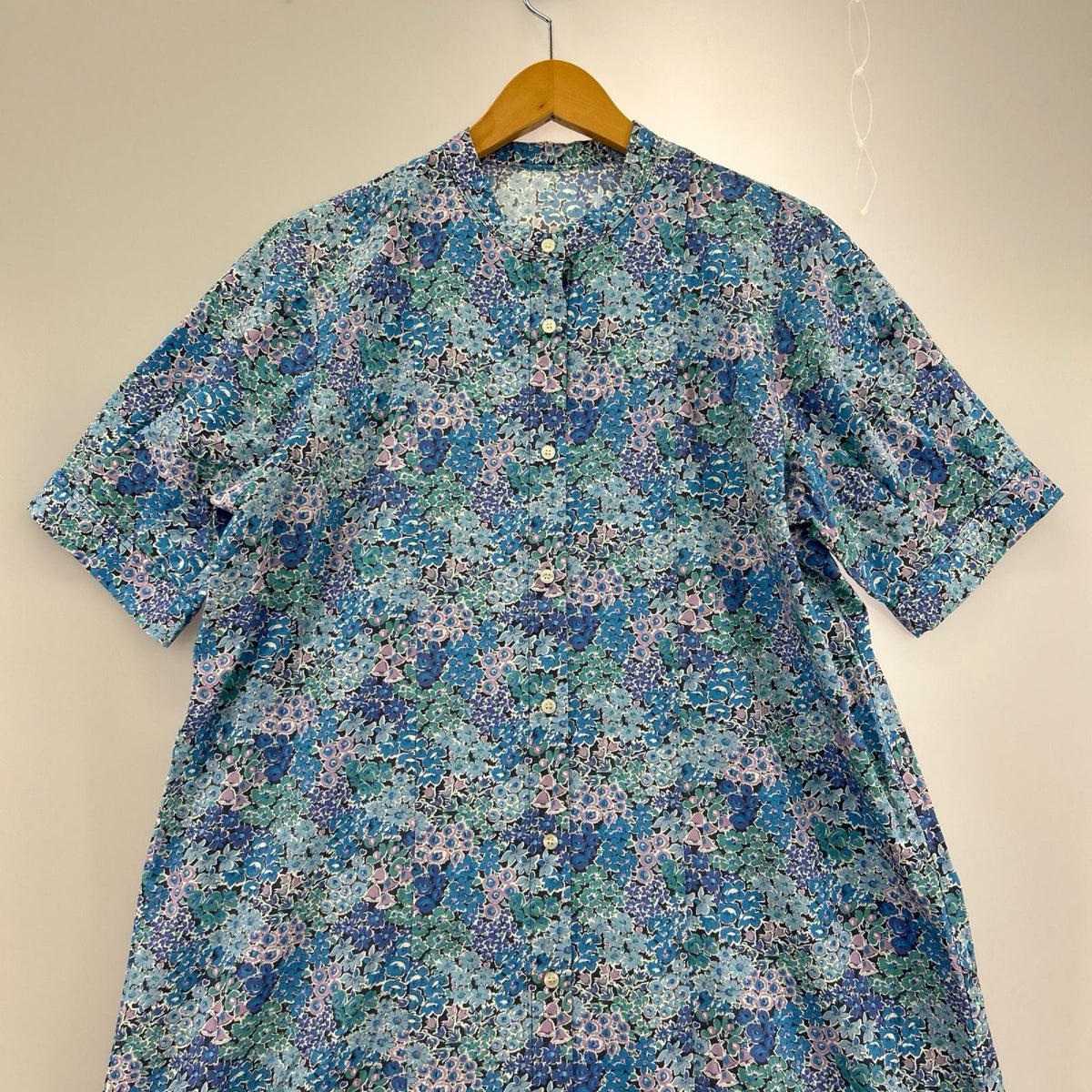 ワンピース AFTERNOONTEA WARDROBE ﾘﾊﾞﾃｨﾌﾟﾘﾝﾄ ﾜﾝﾋﾟｰｽ ブルー