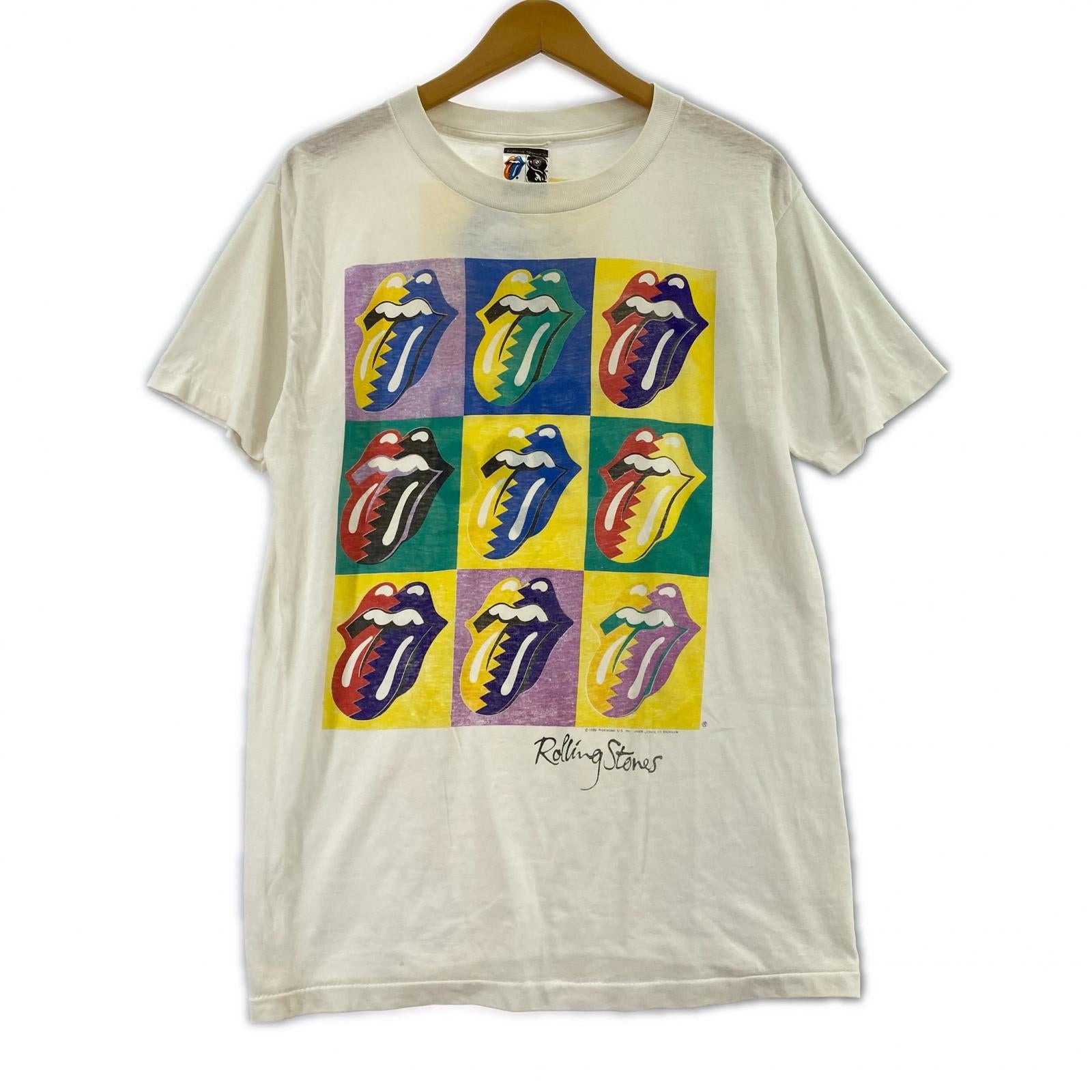半袖Ｔシャツ Rolling Stones 80s-90s ツアーTee ベージュ
