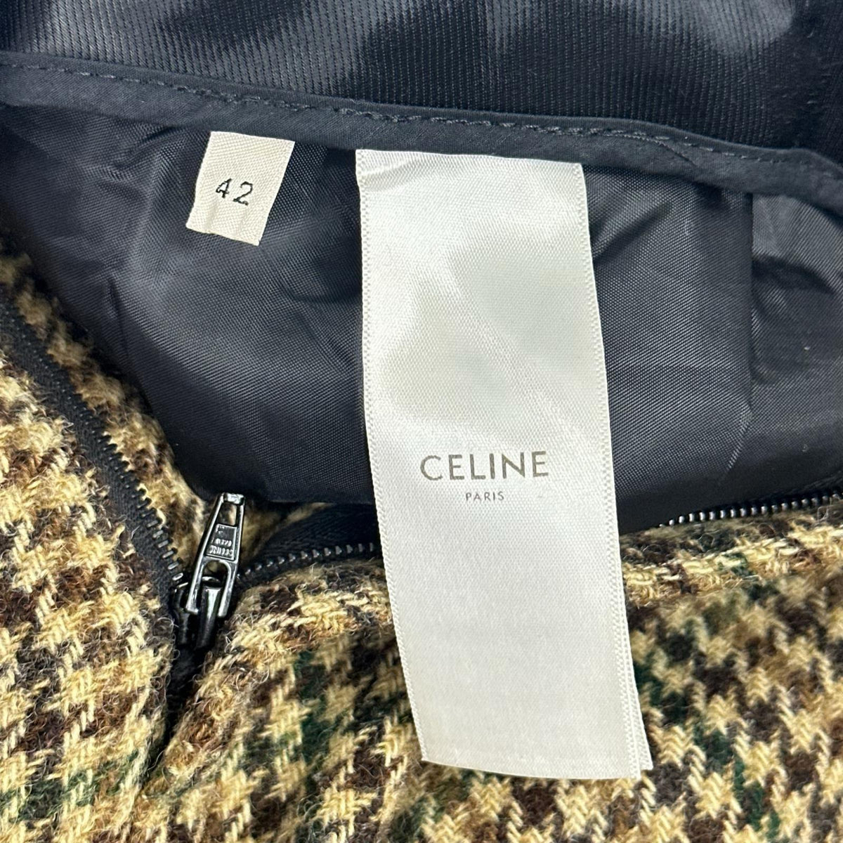 CELINE ガンクラブチェックツイードパンツ　42