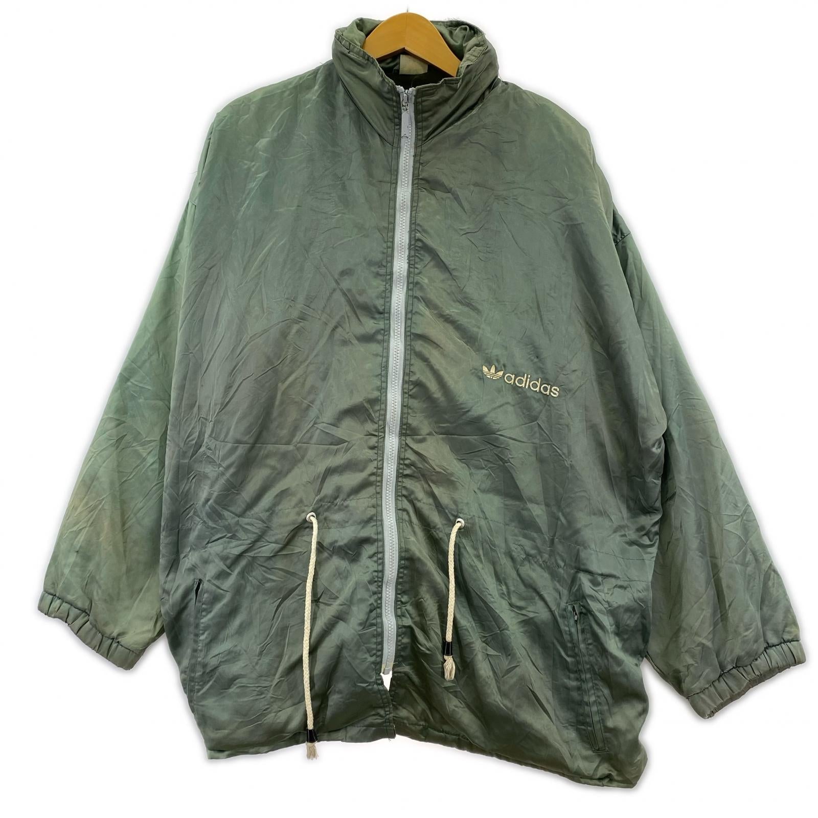 ジャケット OLD adidas/ナイロンジャケット カーキ